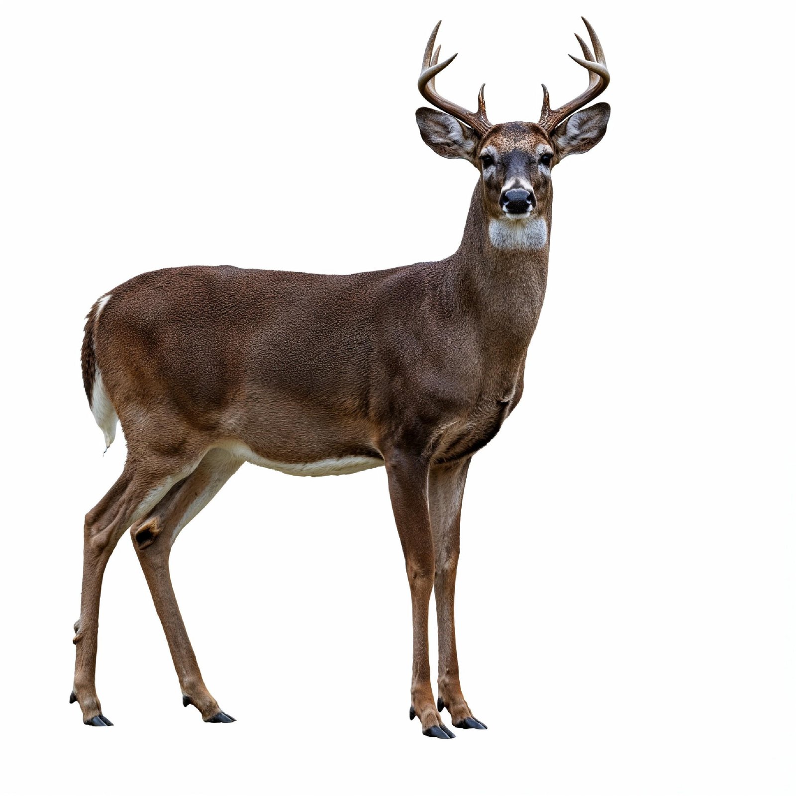 Deer Isolated on White Background Wildlife Animal Nature Portrait