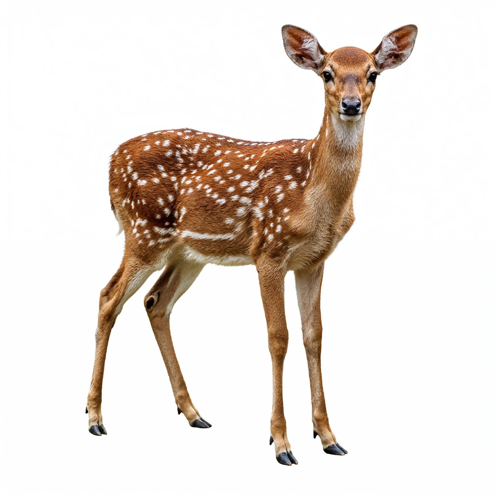 Deer Isolated on White Background Wildlife Animal Nature Portrait