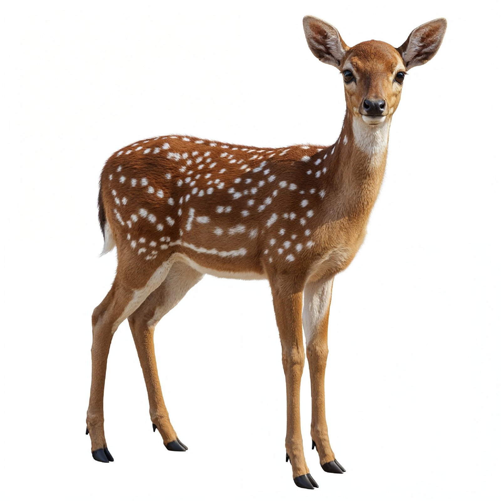 Deer Isolated on White Background Wildlife Animal Nature Portrait
