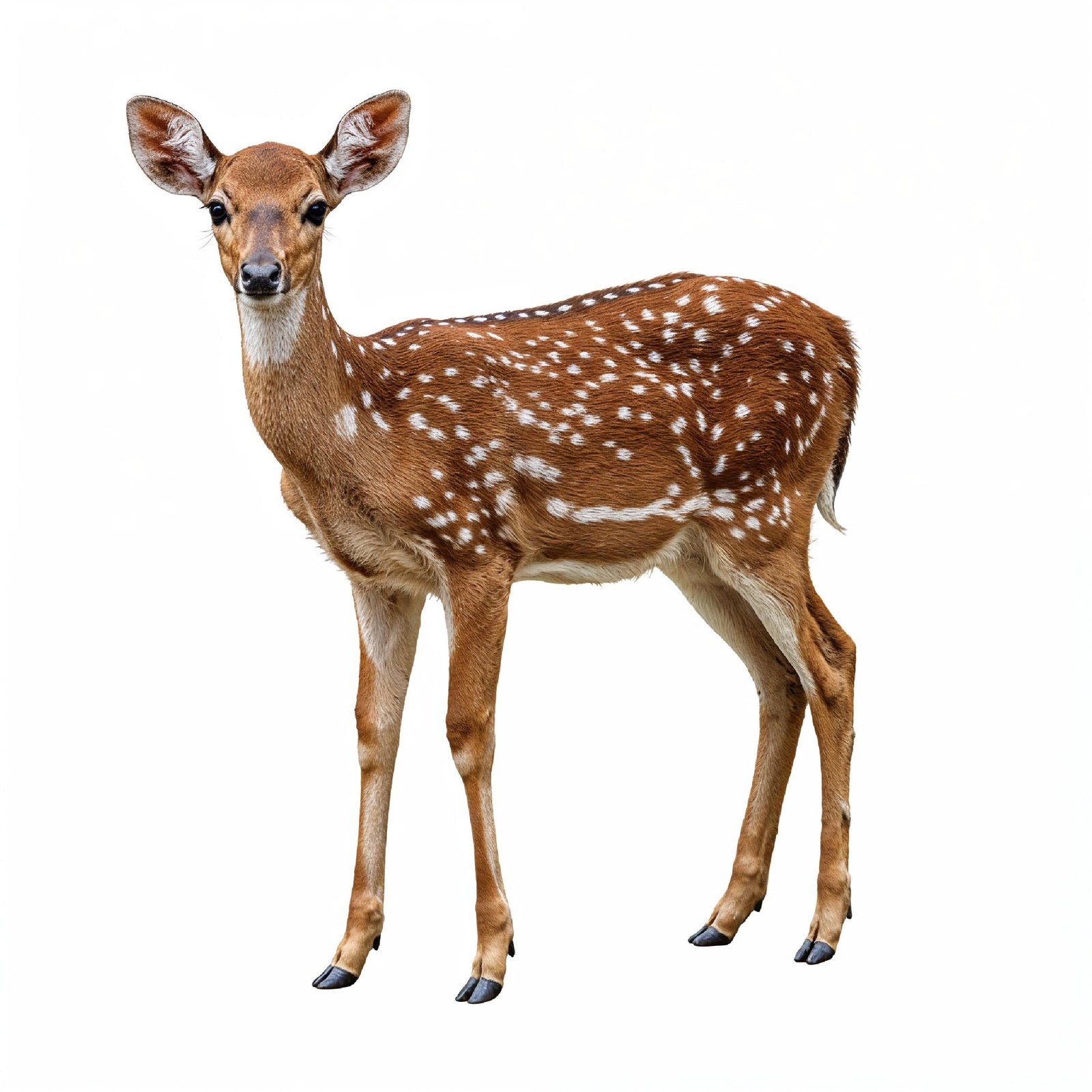 Deer Isolated on White Background Wildlife Animal Nature Portrait