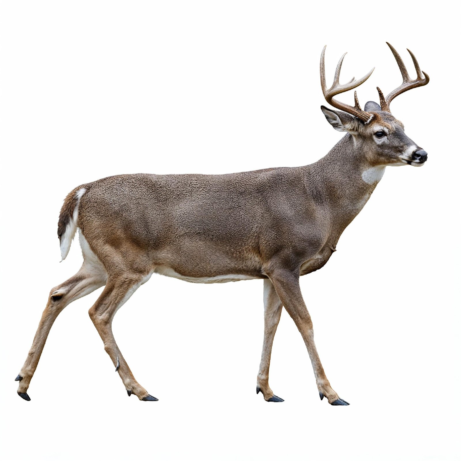 Deer Isolated on White Background Wildlife Animal Nature Portrait