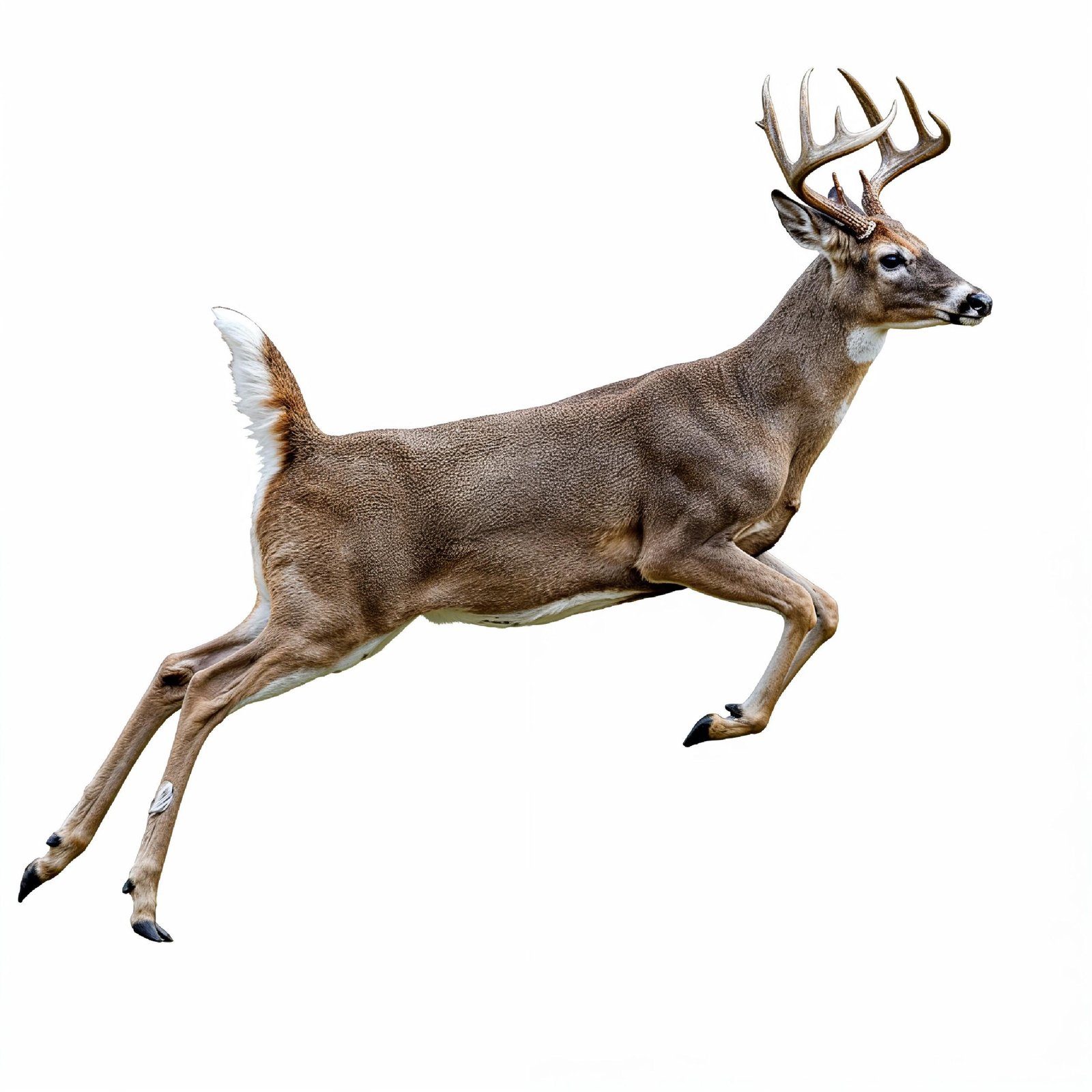 Deer Isolated on White Background Wildlife Animal Nature Portrait
