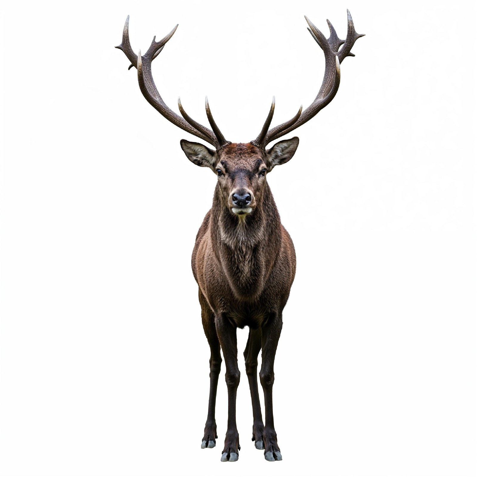Deer Isolated on White Background Wildlife Animal Nature Portrait