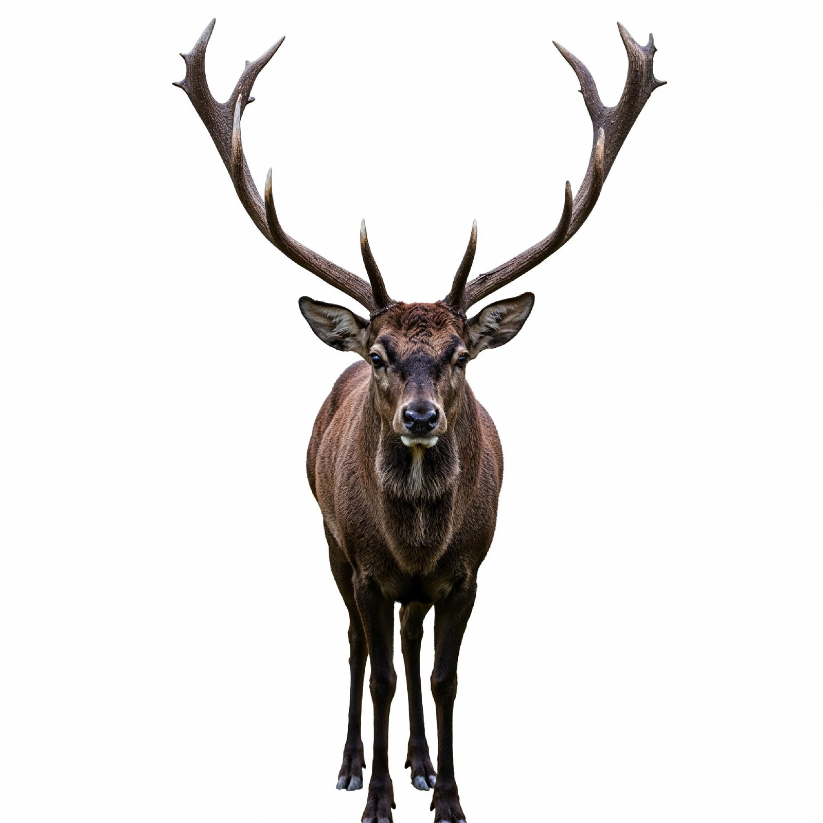 Deer Isolated on White Background Wildlife Animal Nature Portrait