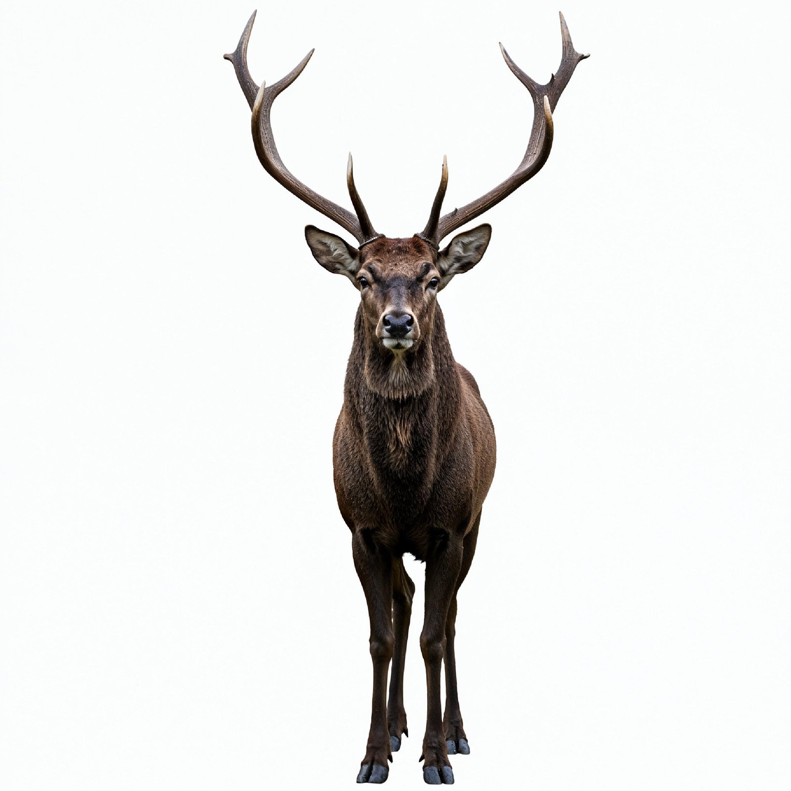 Deer Isolated on White Background Wildlife Animal Nature Portrait