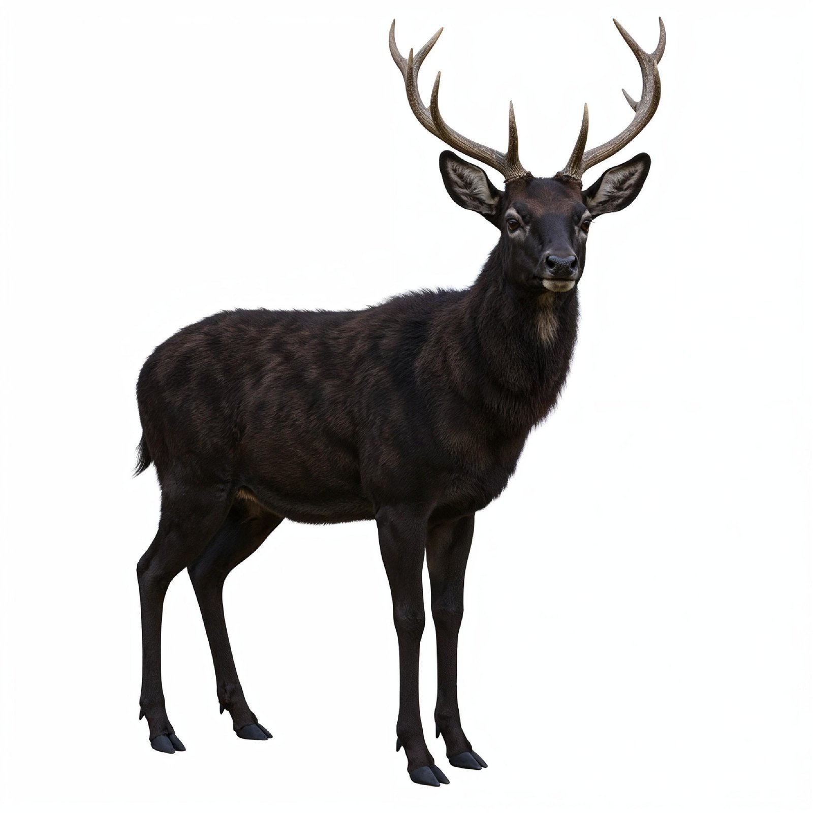 Deer Isolated on White Background Wildlife Animal Nature Portrait