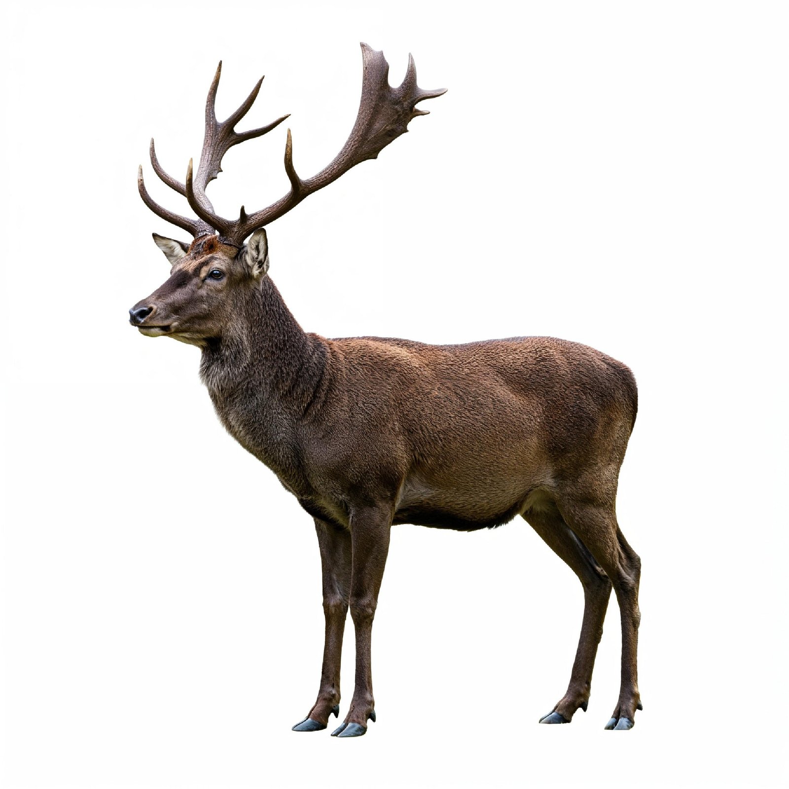 Deer Isolated on White Background Wildlife Animal Nature Portrait