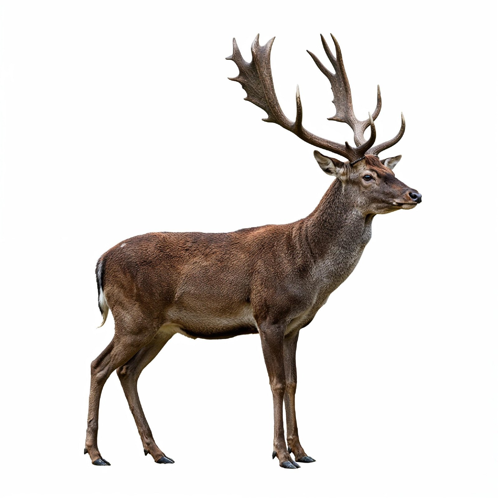 Deer Isolated on White Background Wildlife Animal Nature Portrait