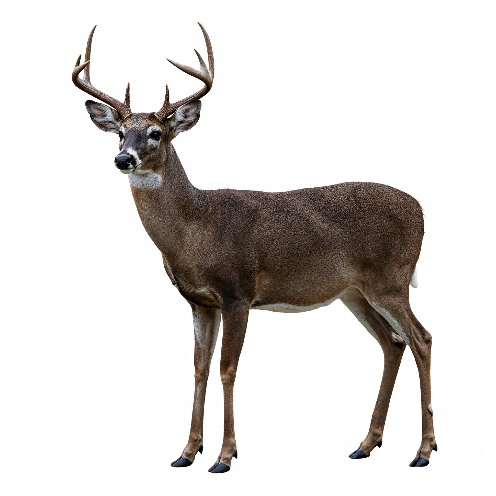 Deer Isolated on White Background Wildlife Animal Nature Portrait