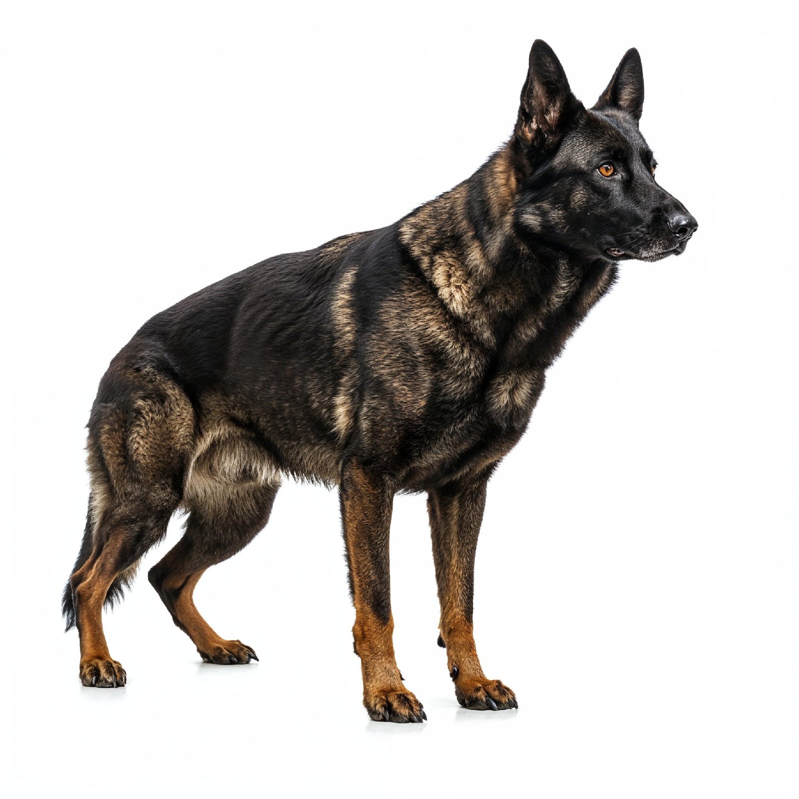 Domestic Dog Isolated on White Background Studio Portrait
