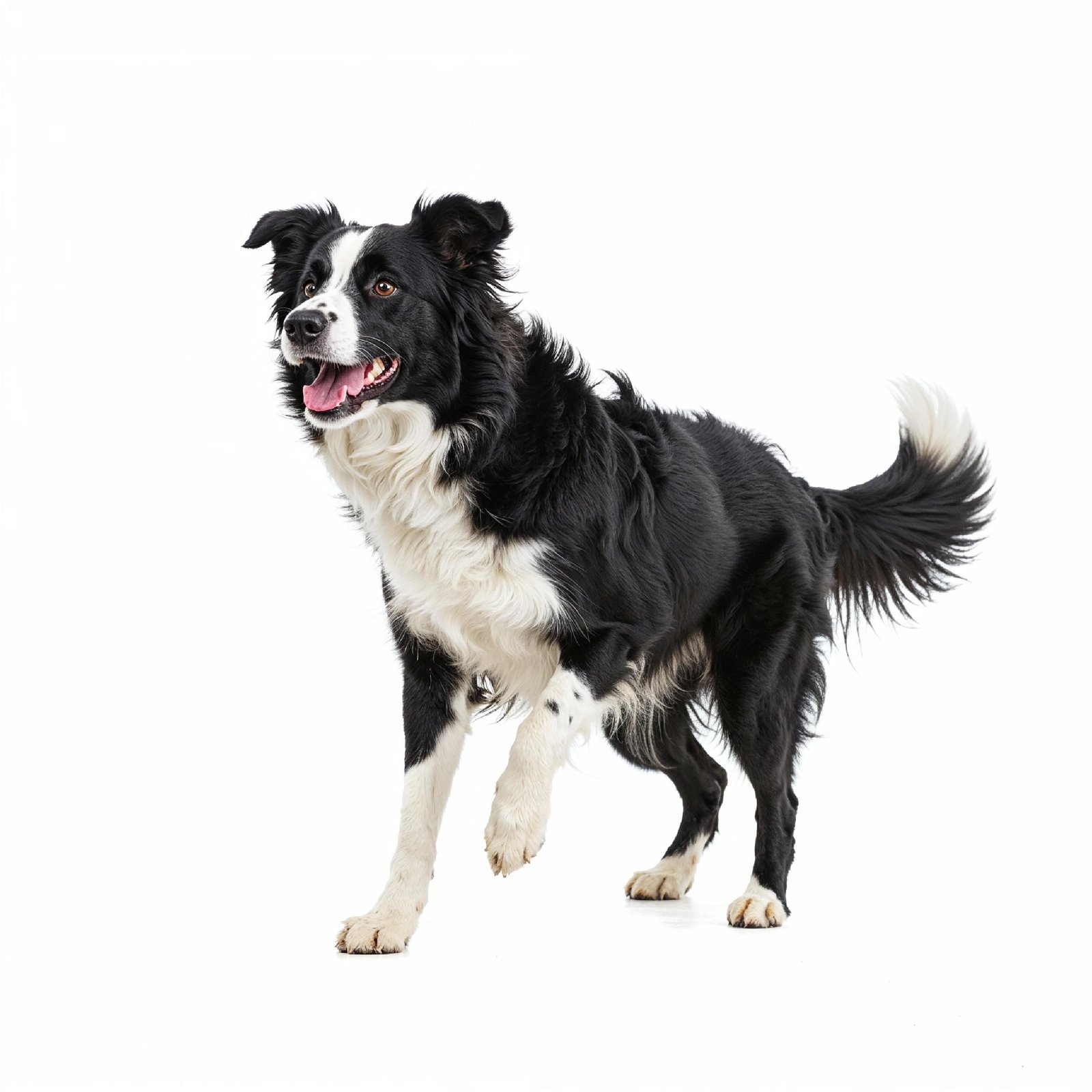 Domestic Dog Isolated on White Background Studio Portrait