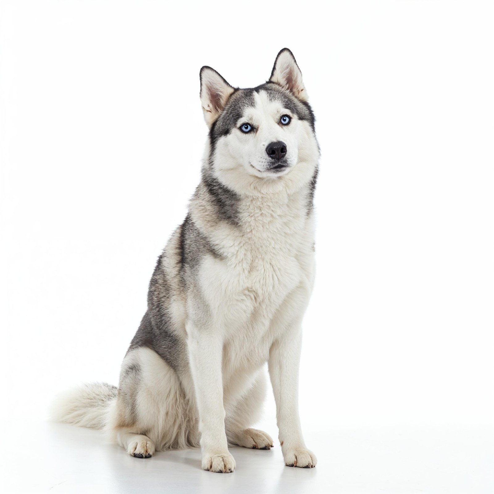 Domestic Dog Isolated on White Background Studio Portrait