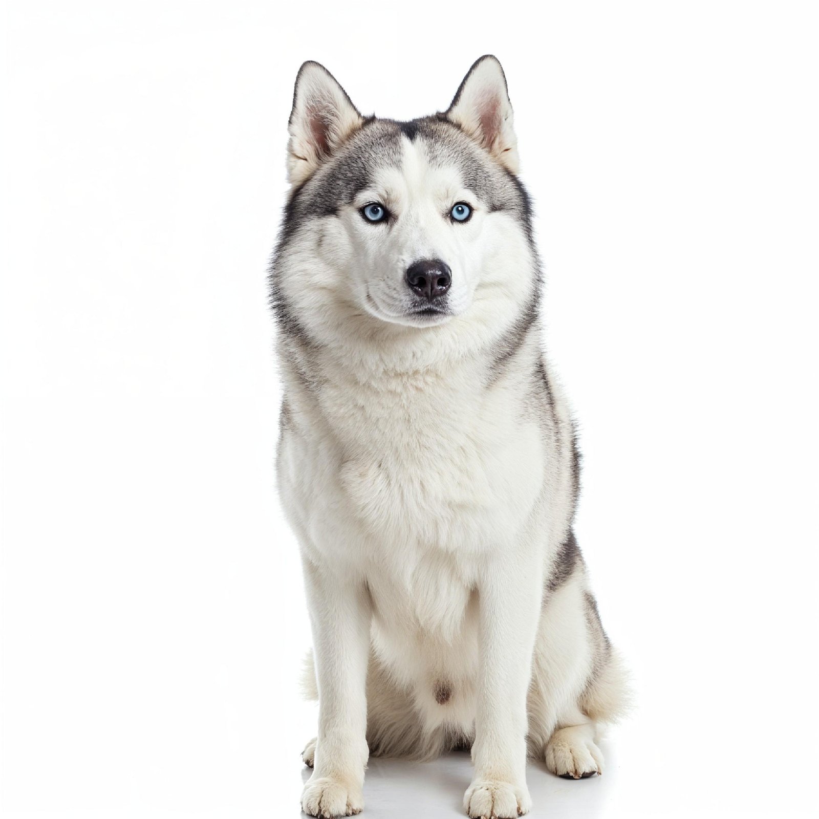 Domestic Dog Isolated on White Background Studio Portrait