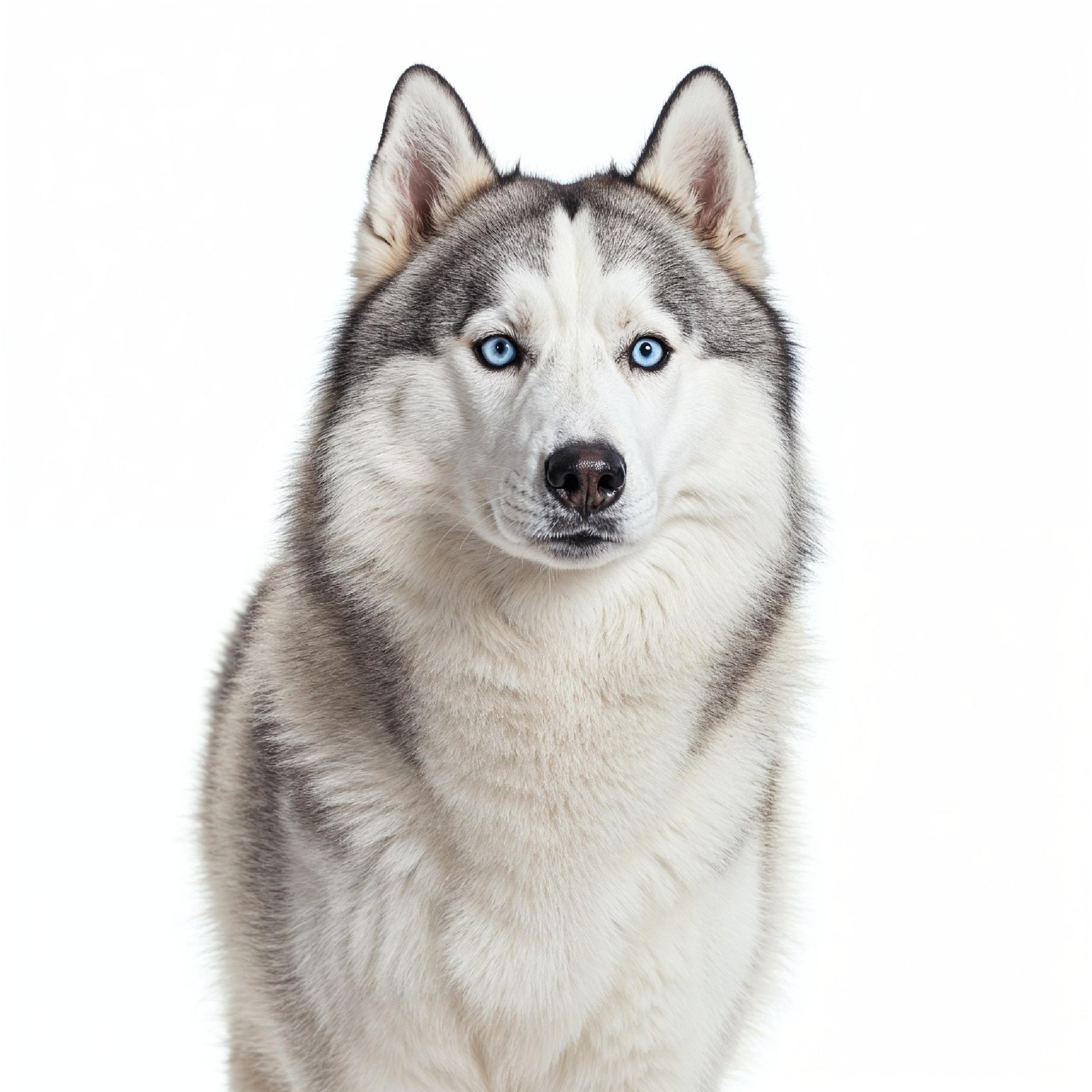 Domestic Dog Isolated on White Background Studio Portrait