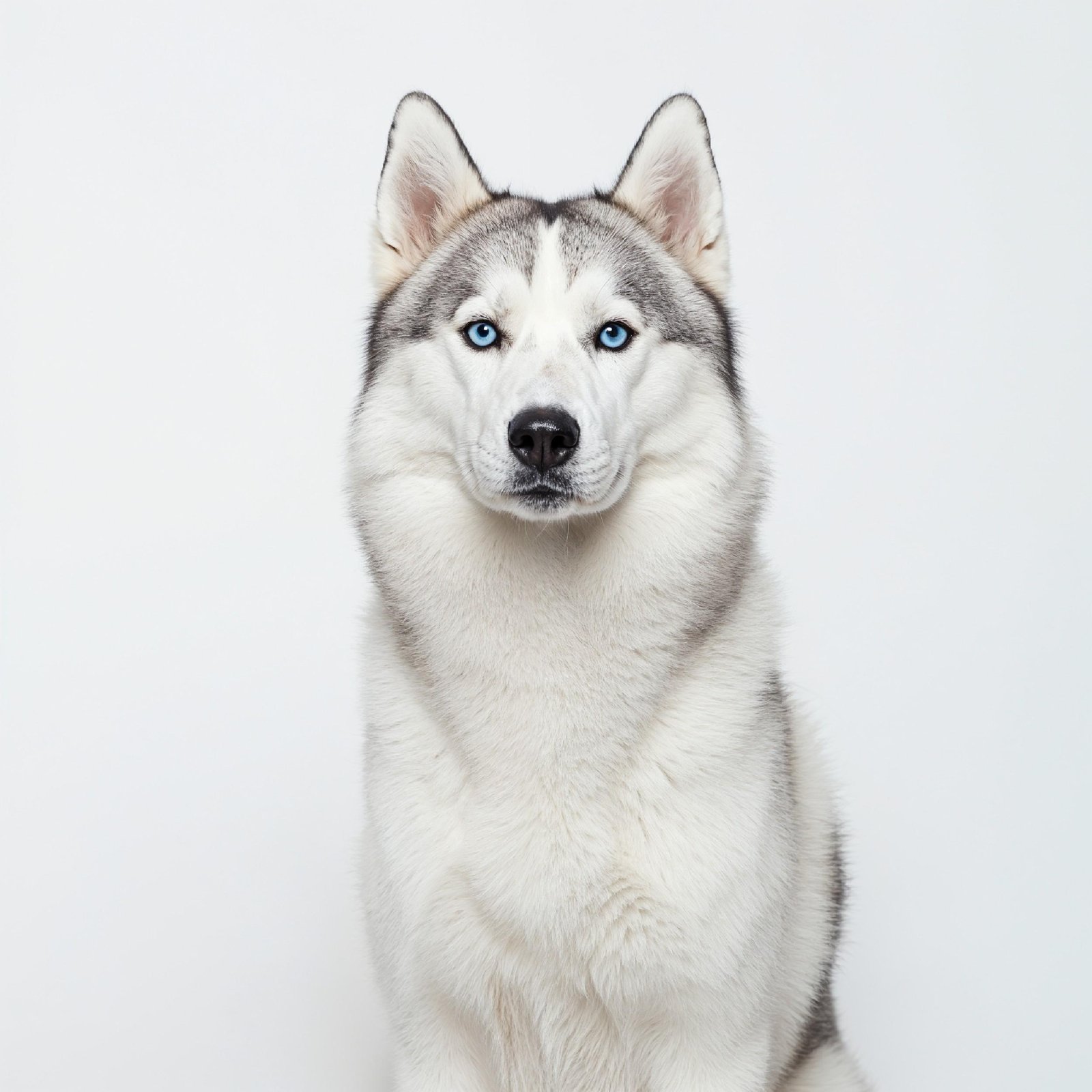 Domestic Dog Isolated on White Background Studio Portrait