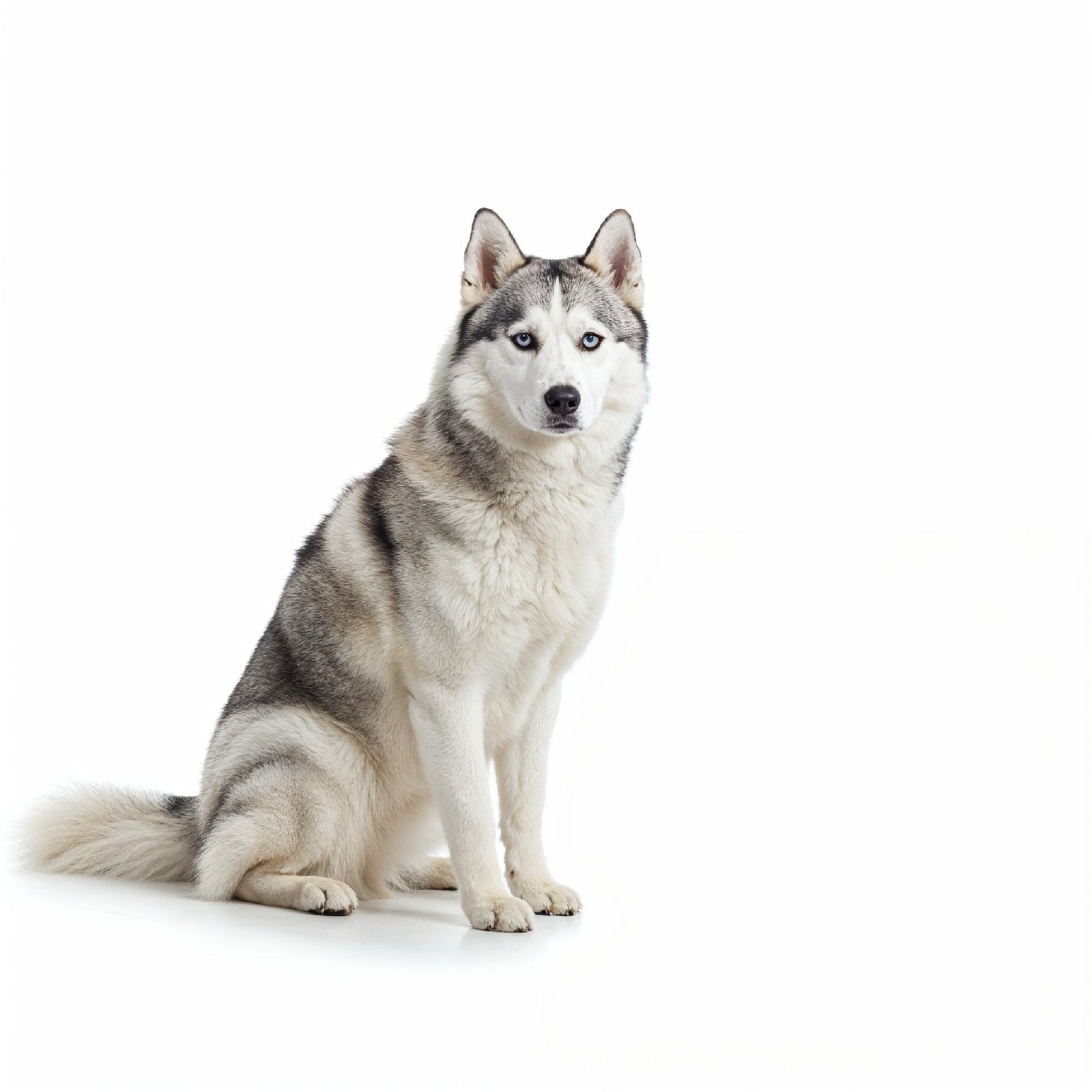 Domestic Dog Isolated on White Background Studio Portrait