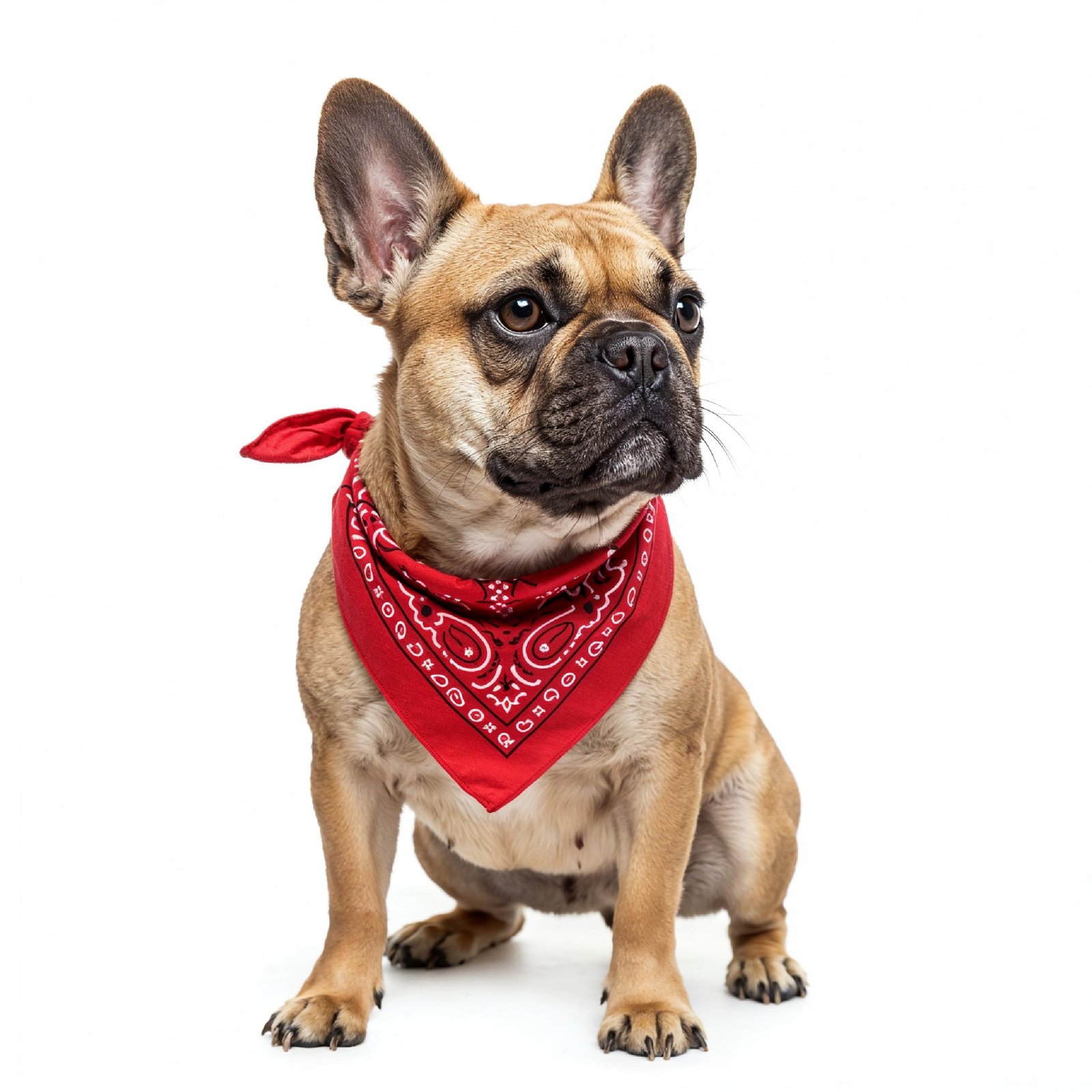 Domestic Dog Isolated on White Background Studio Portrait