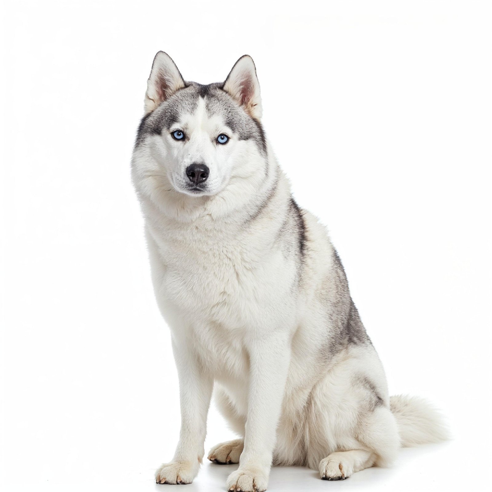Domestic Dog Isolated on White Background Studio Portrait