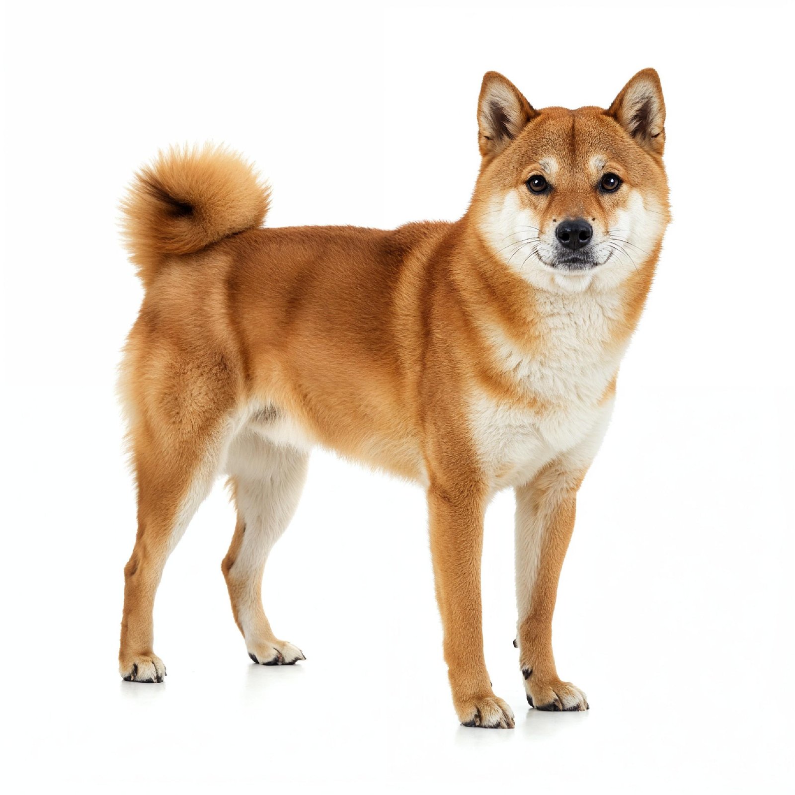 Domestic Dog Isolated on White Background Studio Portrait