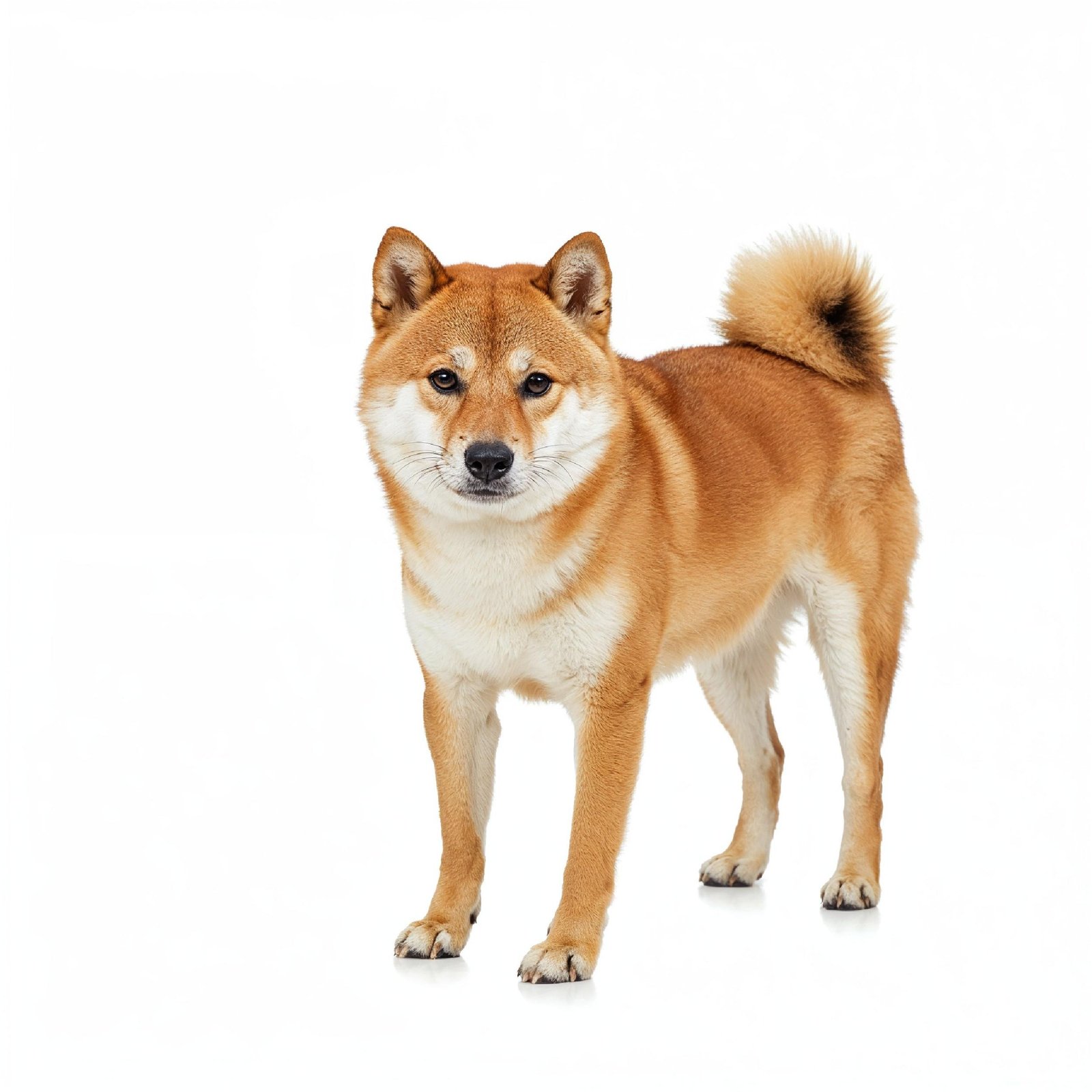 Domestic Dog Isolated on White Background Studio Portrait