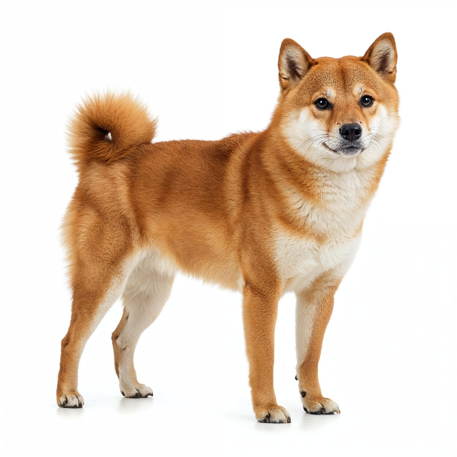 Domestic Dog Isolated on White Background Studio Portrait