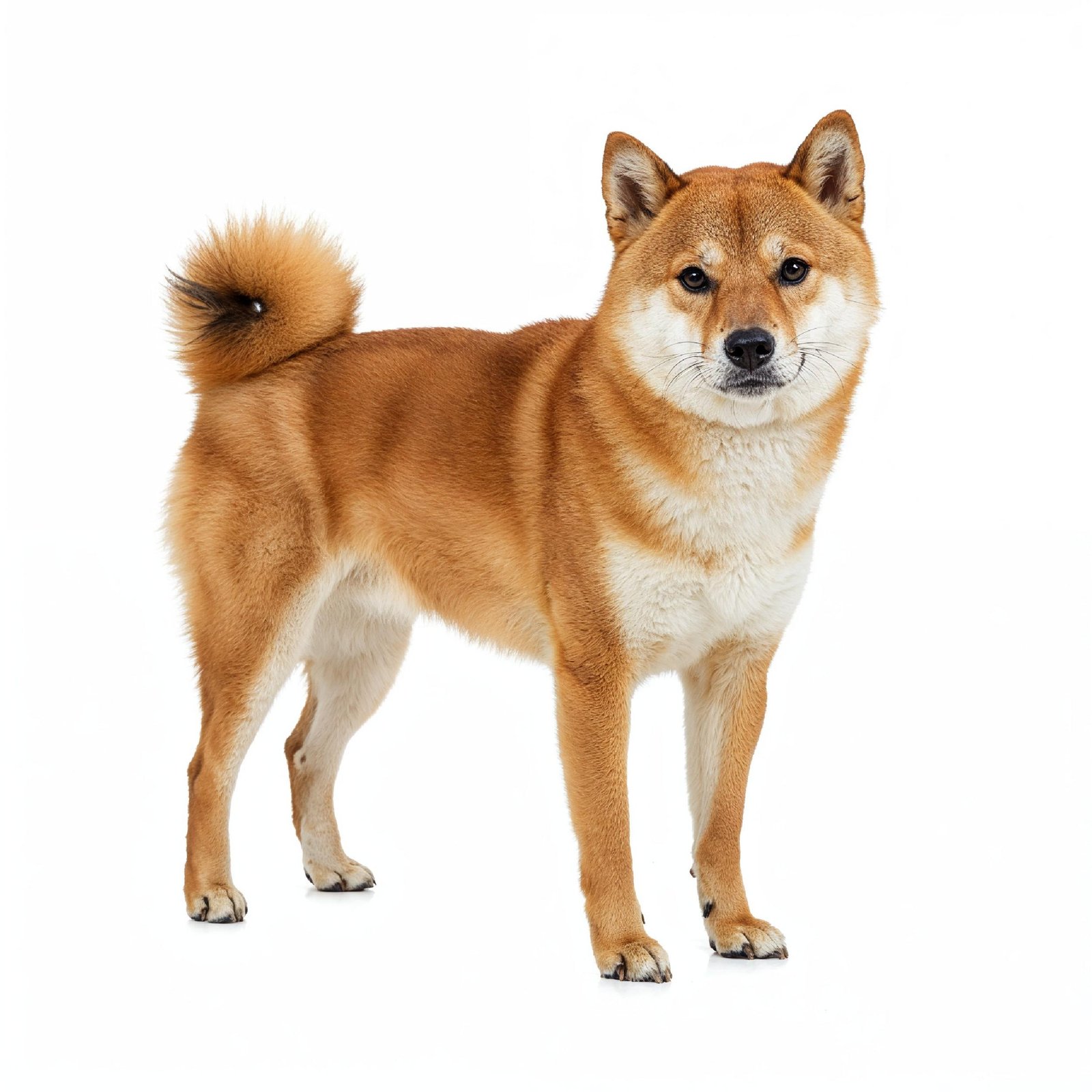 Domestic Dog Isolated on White Background Studio Portrait