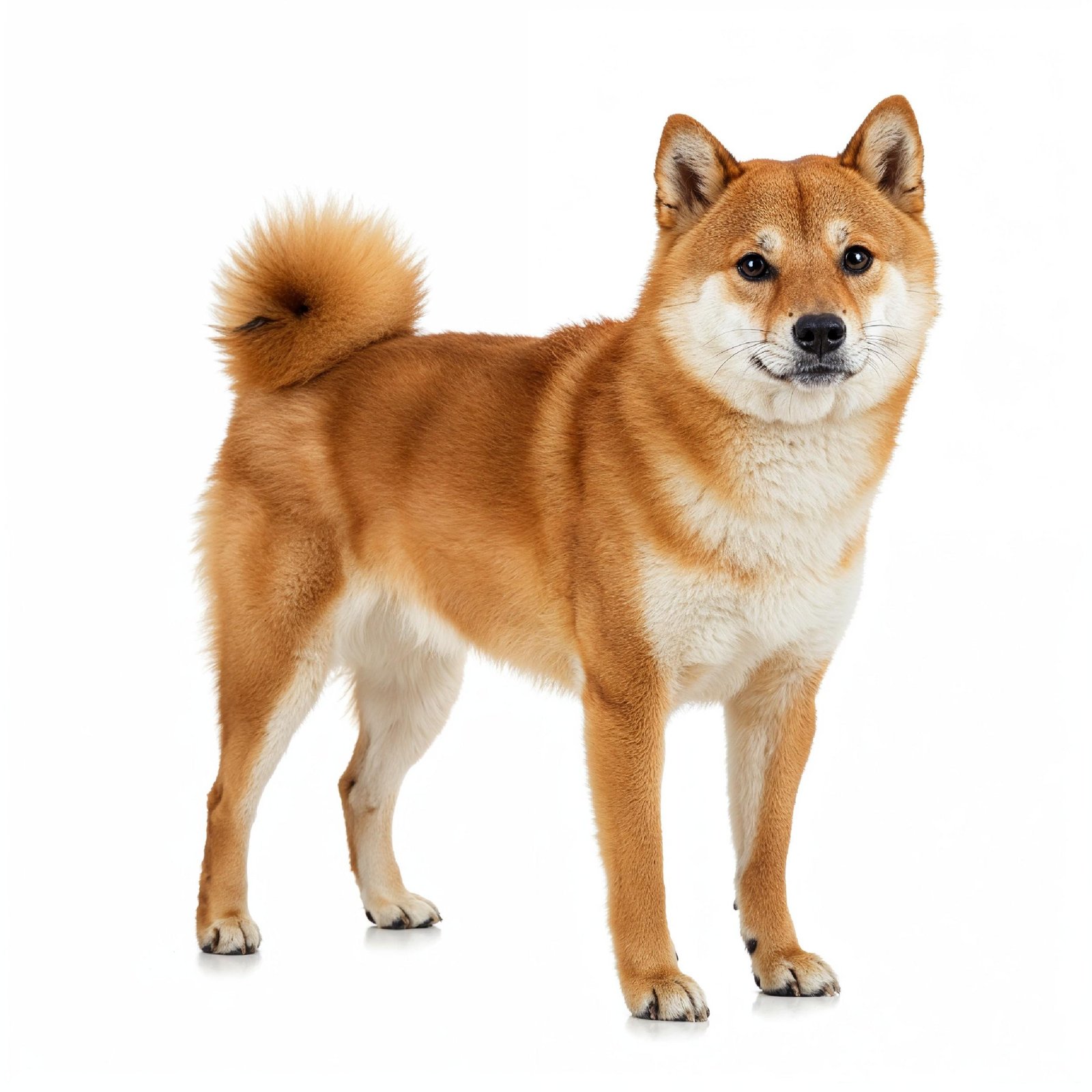 Domestic Dog Isolated on White Background Studio Portrait