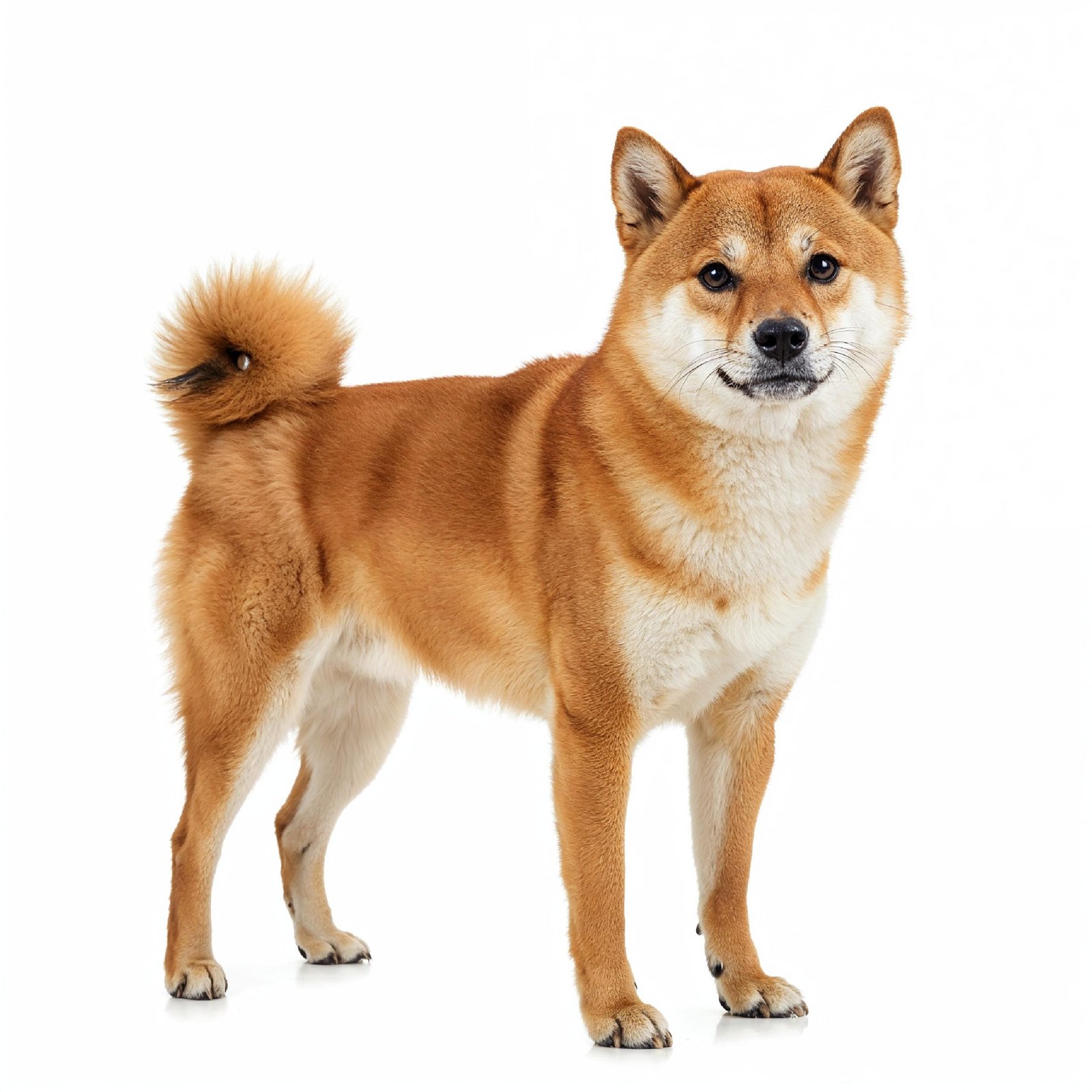 Domestic Dog Isolated on White Background Studio Portrait