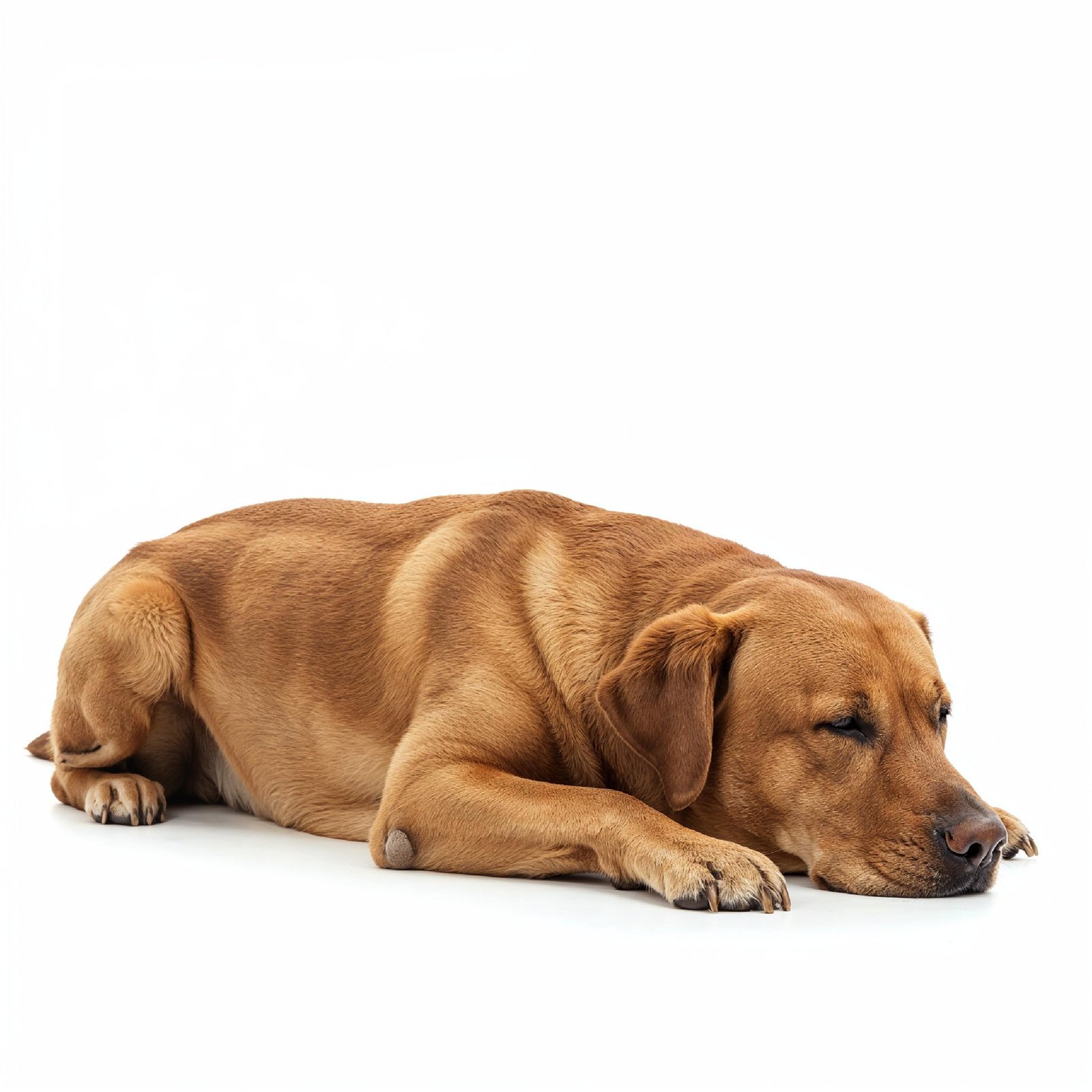 Domestic Dog Isolated on White Background Studio Portrait