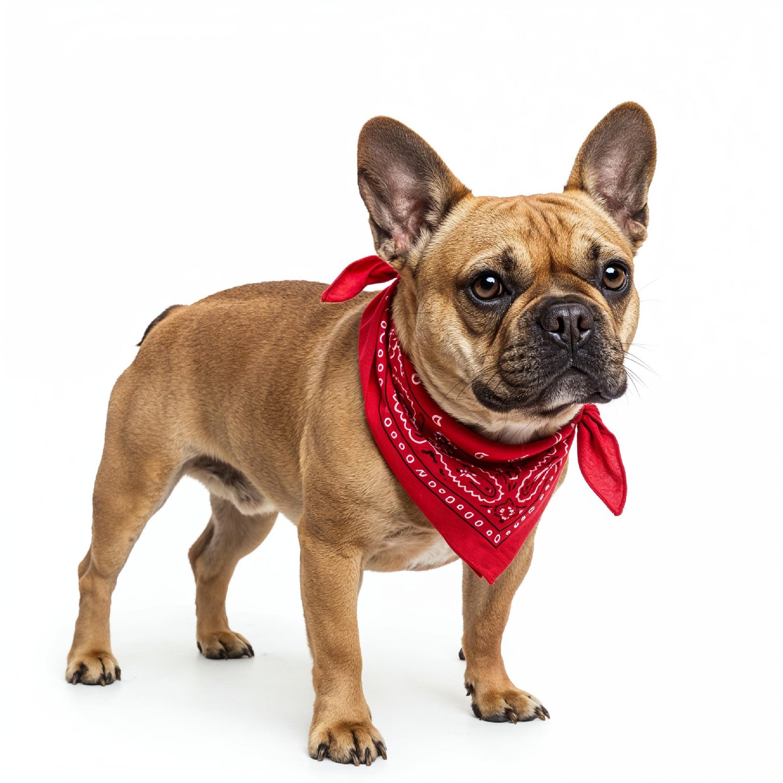 Domestic Dog Isolated on White Background Studio Portrait