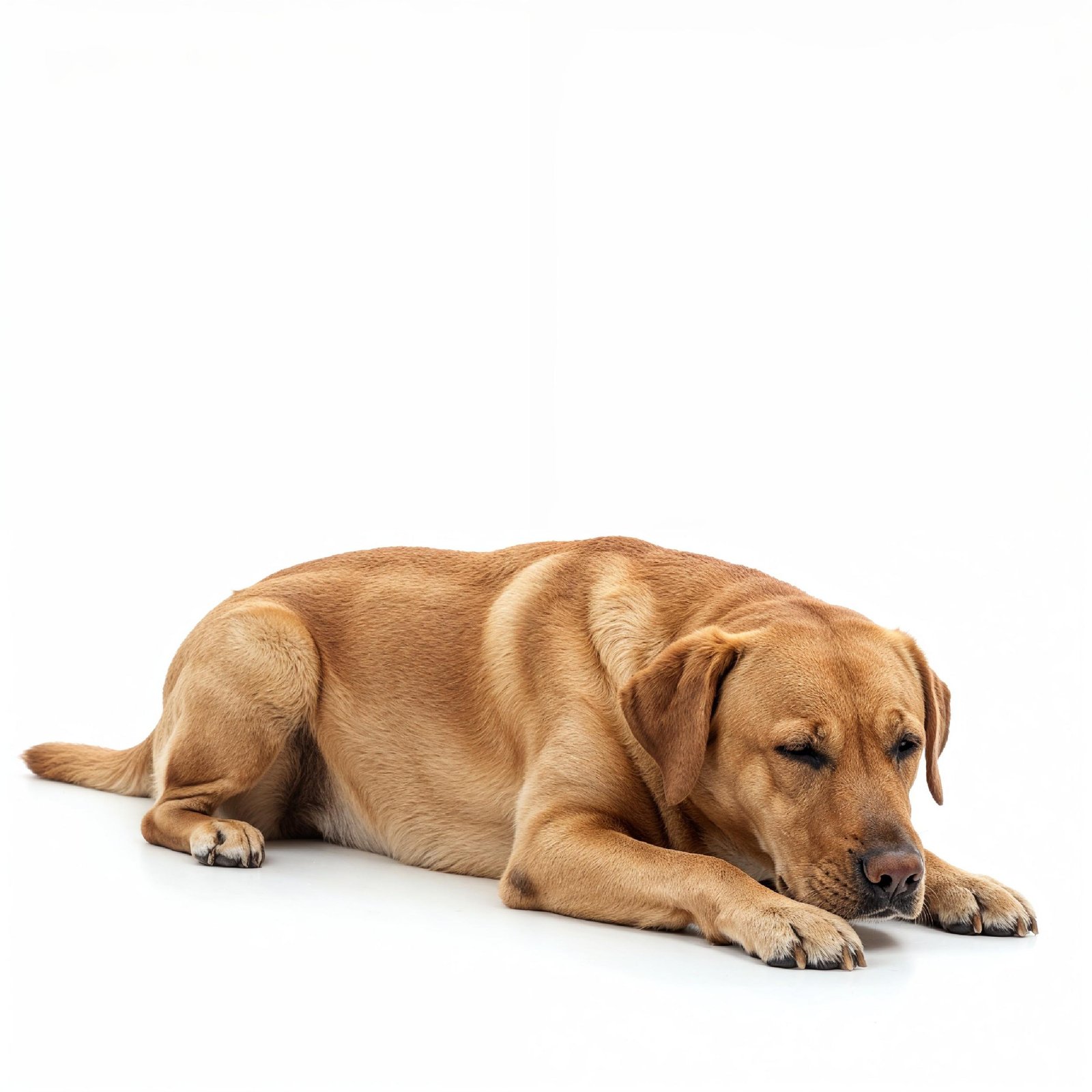 Domestic Dog Isolated on White Background Studio Portrait