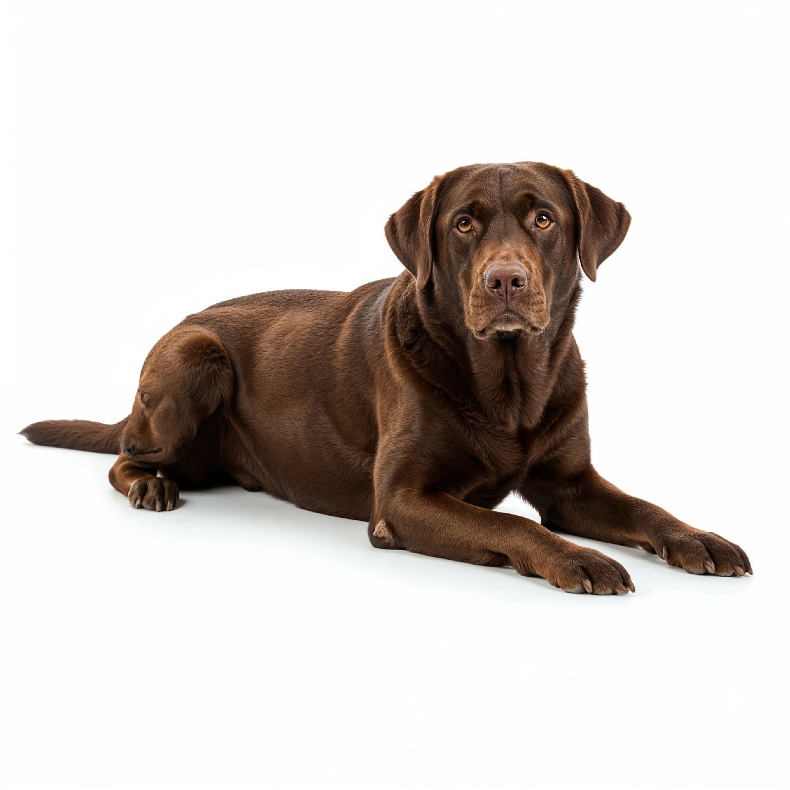 Domestic Dog Isolated on White Background Studio Portrait