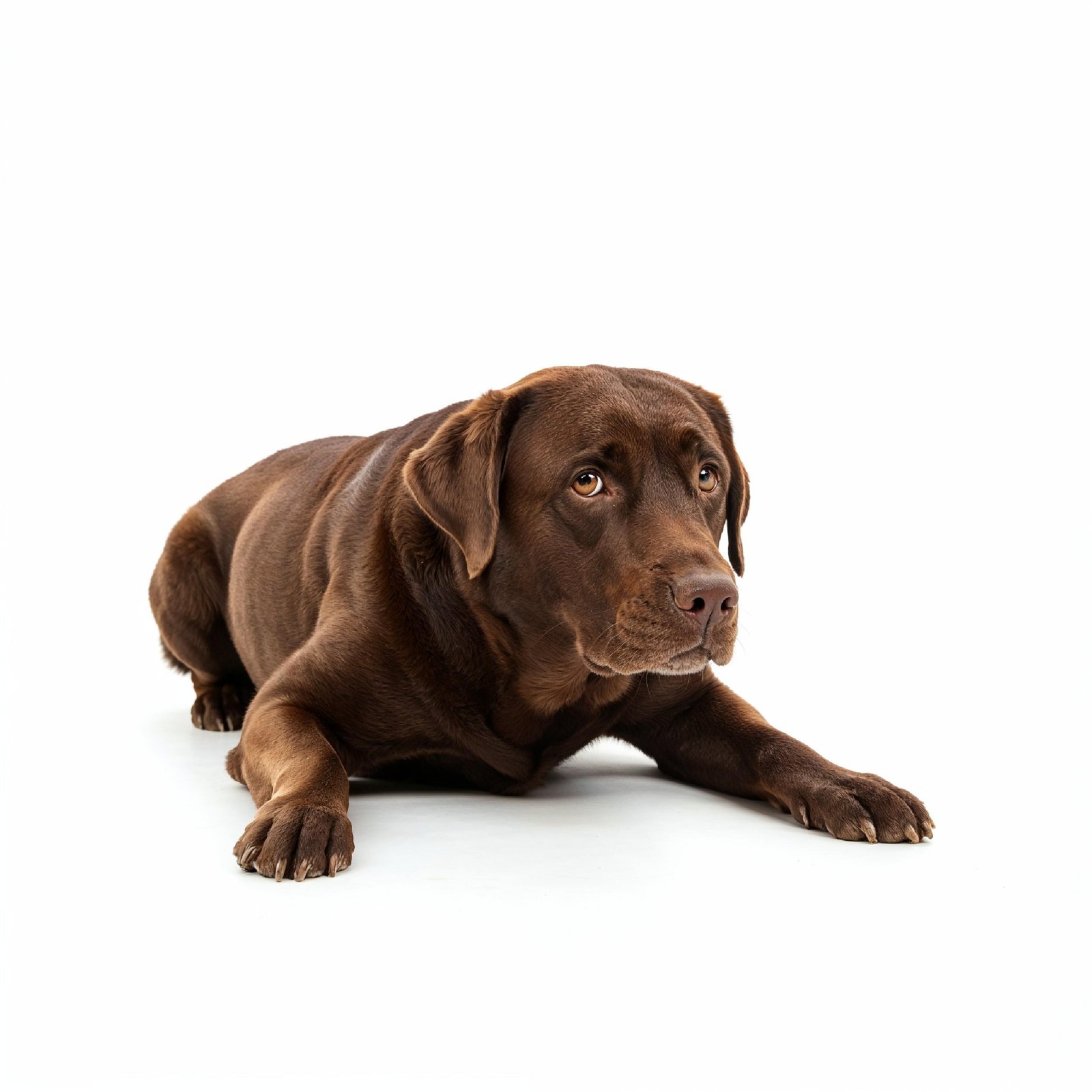 Domestic Dog Isolated on White Background Studio Portrait