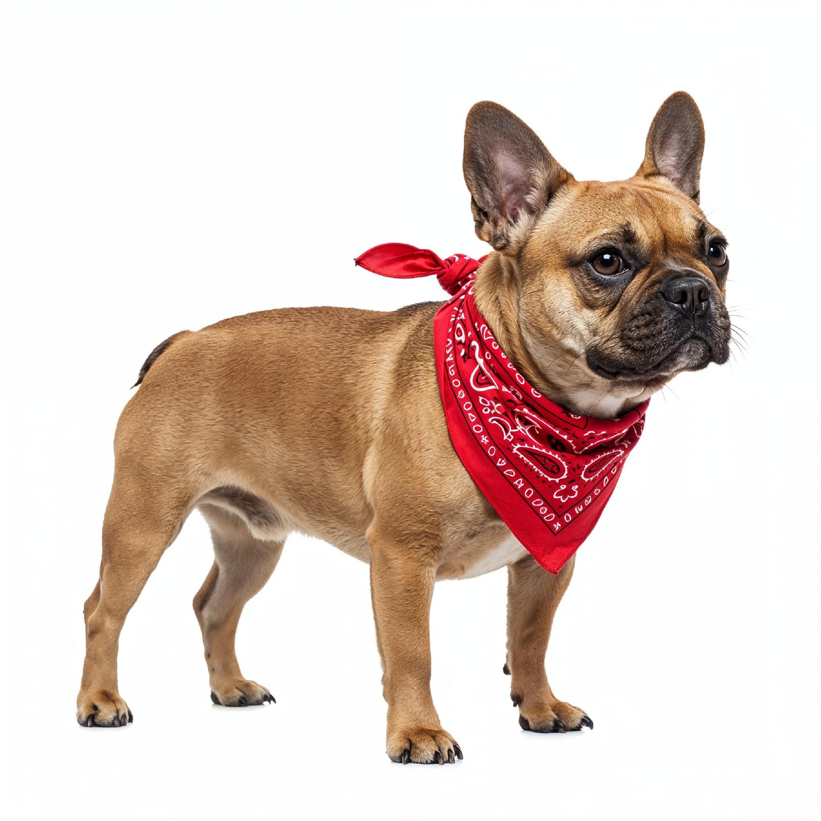 Domestic Dog Isolated on White Background Studio Portrait