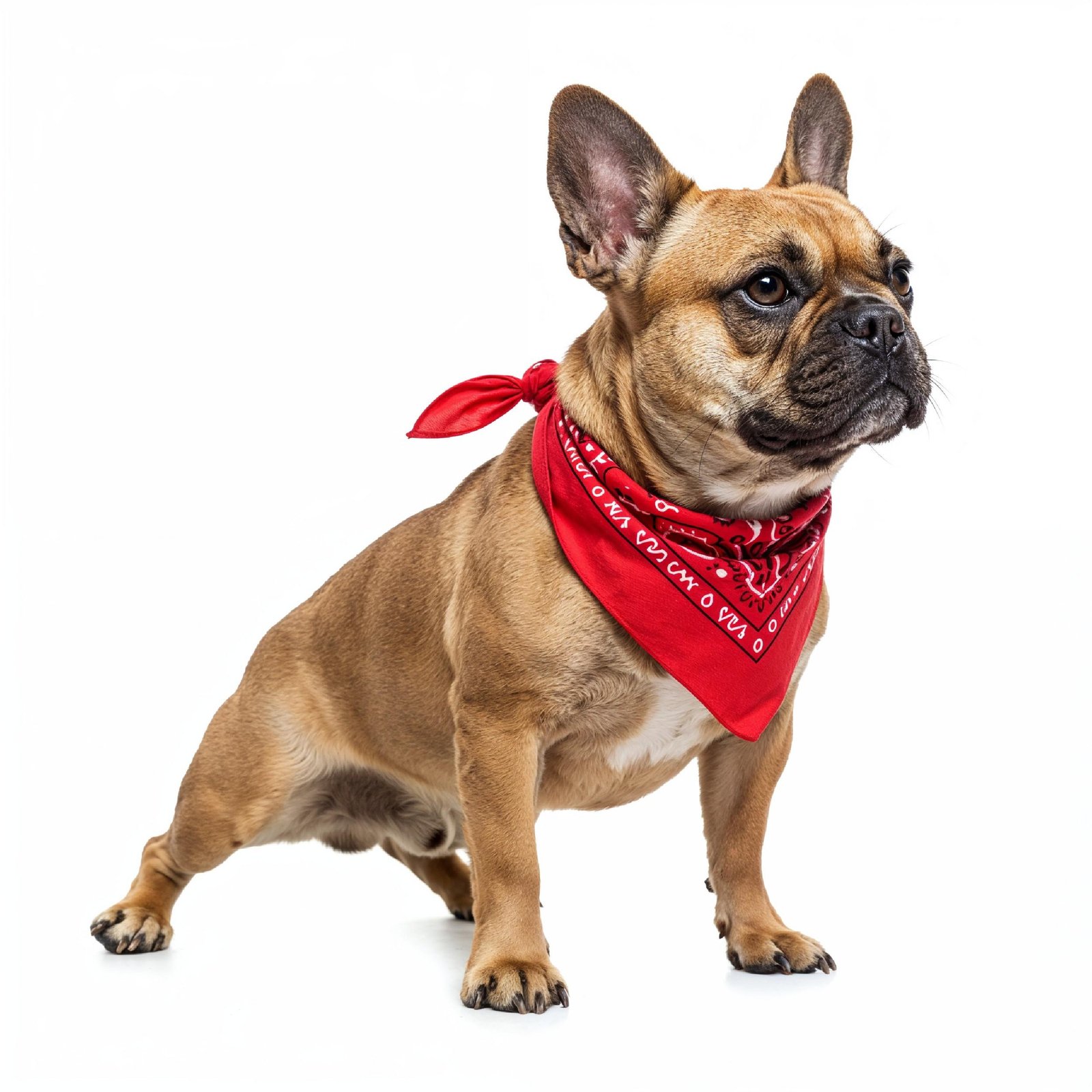 Domestic Dog Isolated on White Background Studio Portrait