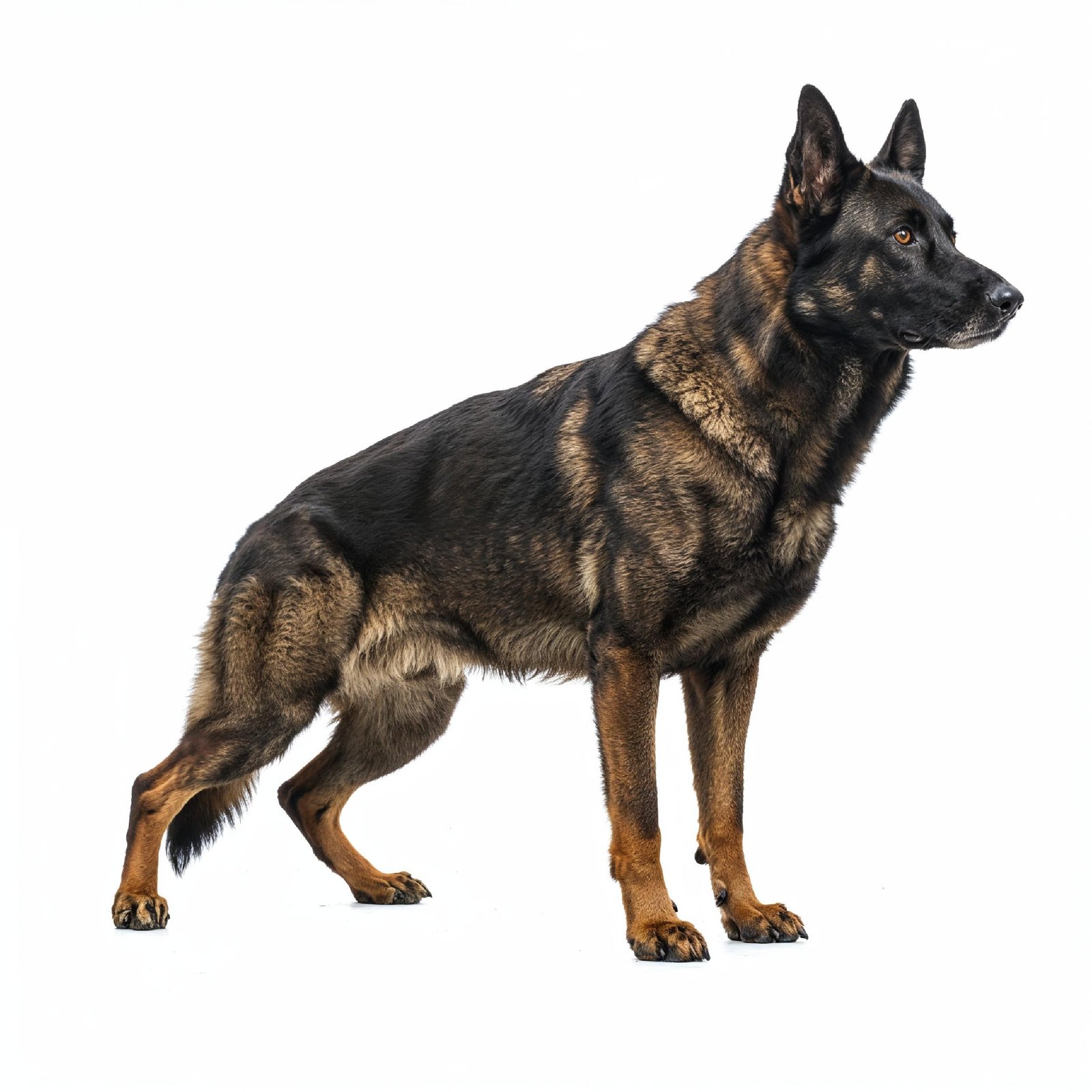 Domestic Dog Isolated on White Background Studio Portrait