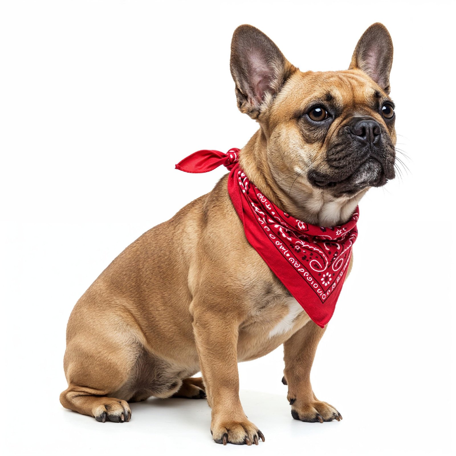 Domestic Dog Isolated on White Background Studio Portrait