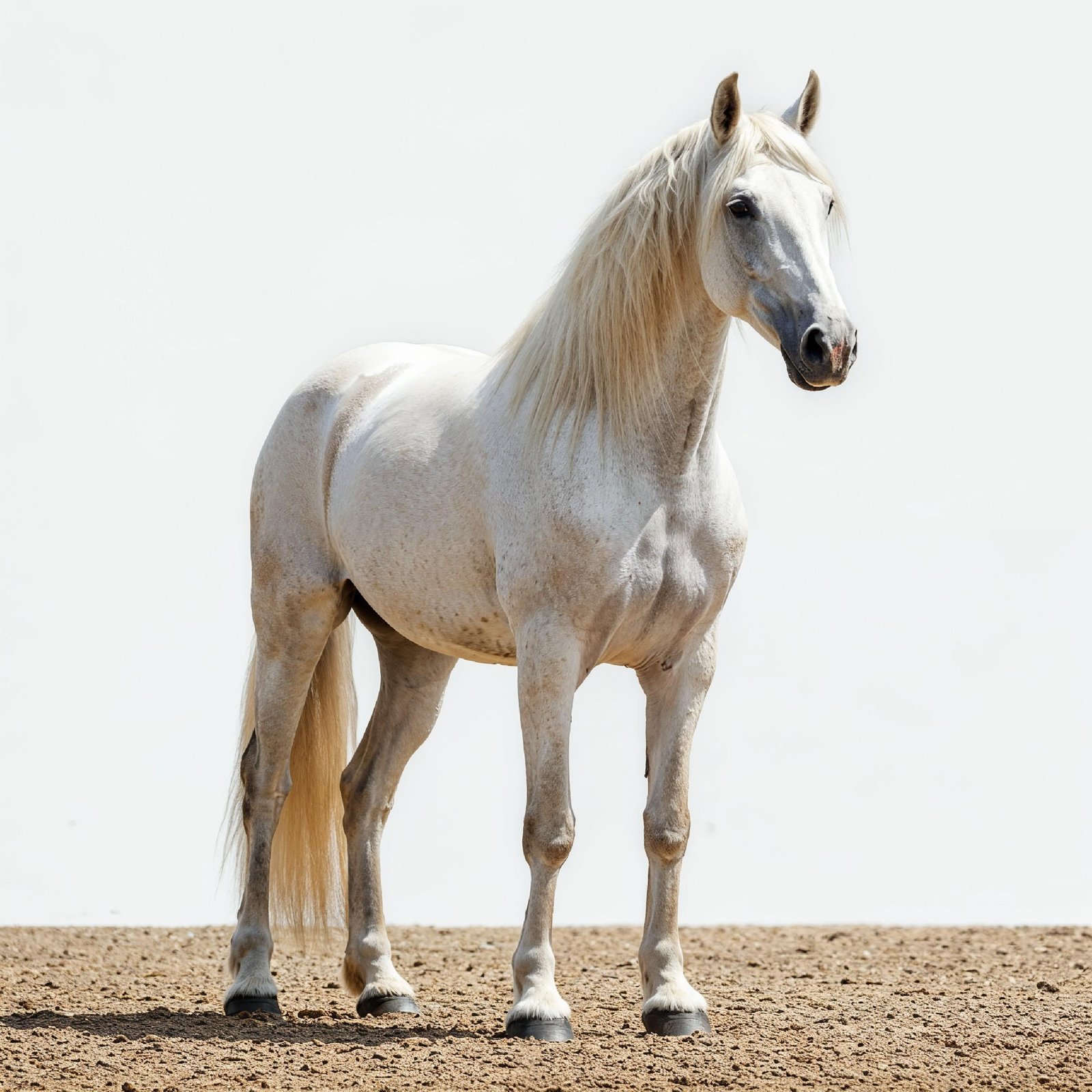 Horse Isolated on White Background Elegant Equine Studio Portrait