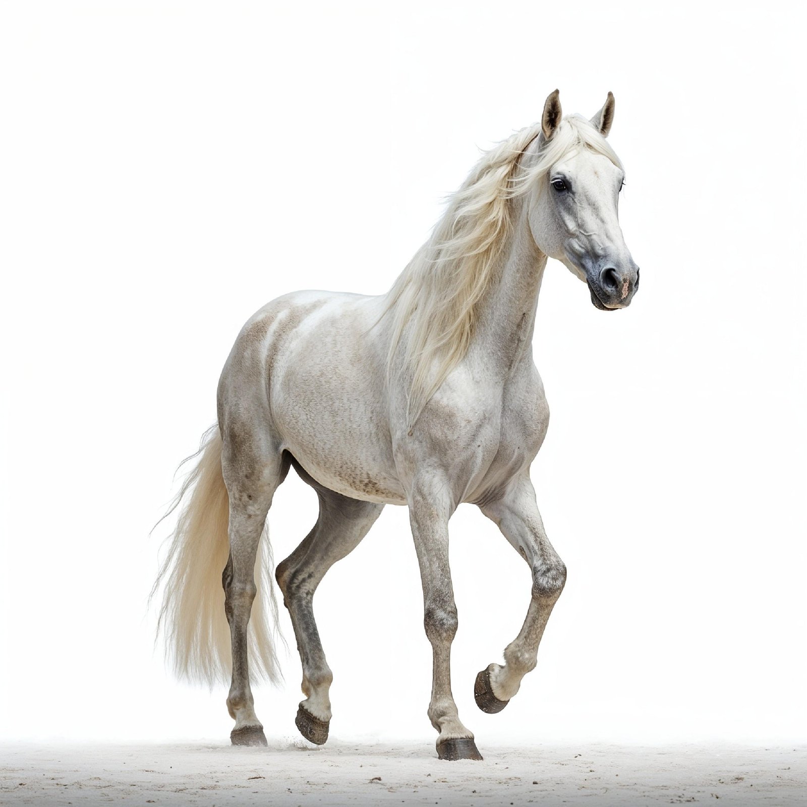 Horse Isolated on White Background Elegant Equine Studio Portrait