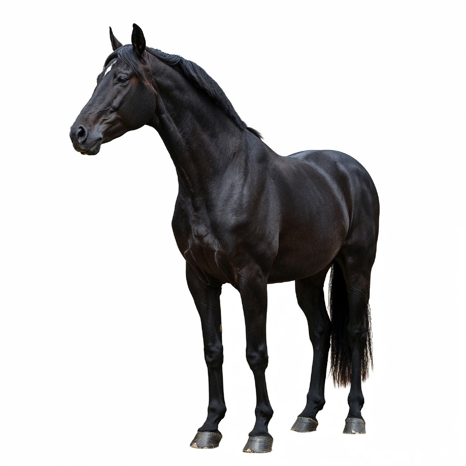 Horse Isolated on White Background Elegant Equine Studio Portrait