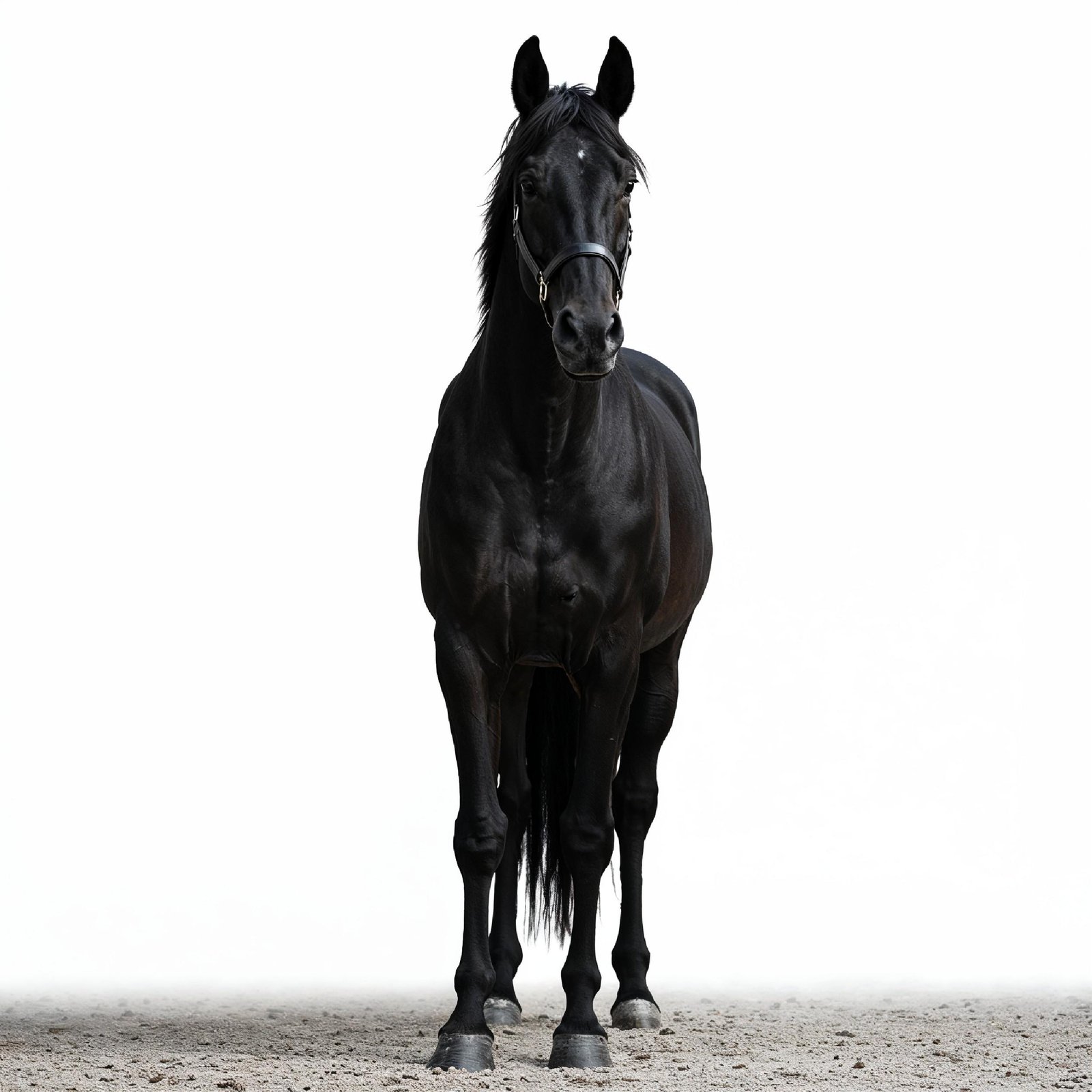 Horse Isolated on White Background Elegant Equine Studio Portrait