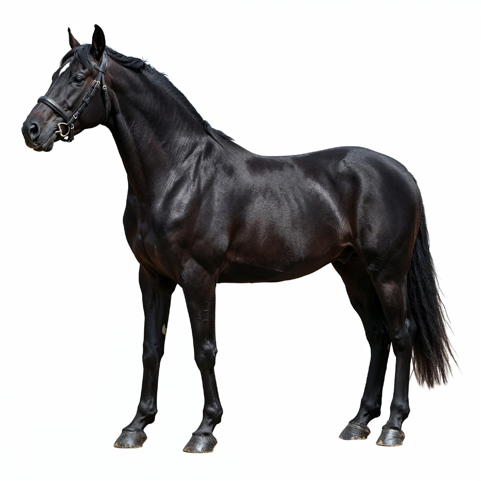 Horse Isolated on White Background Elegant Equine Studio Portrait