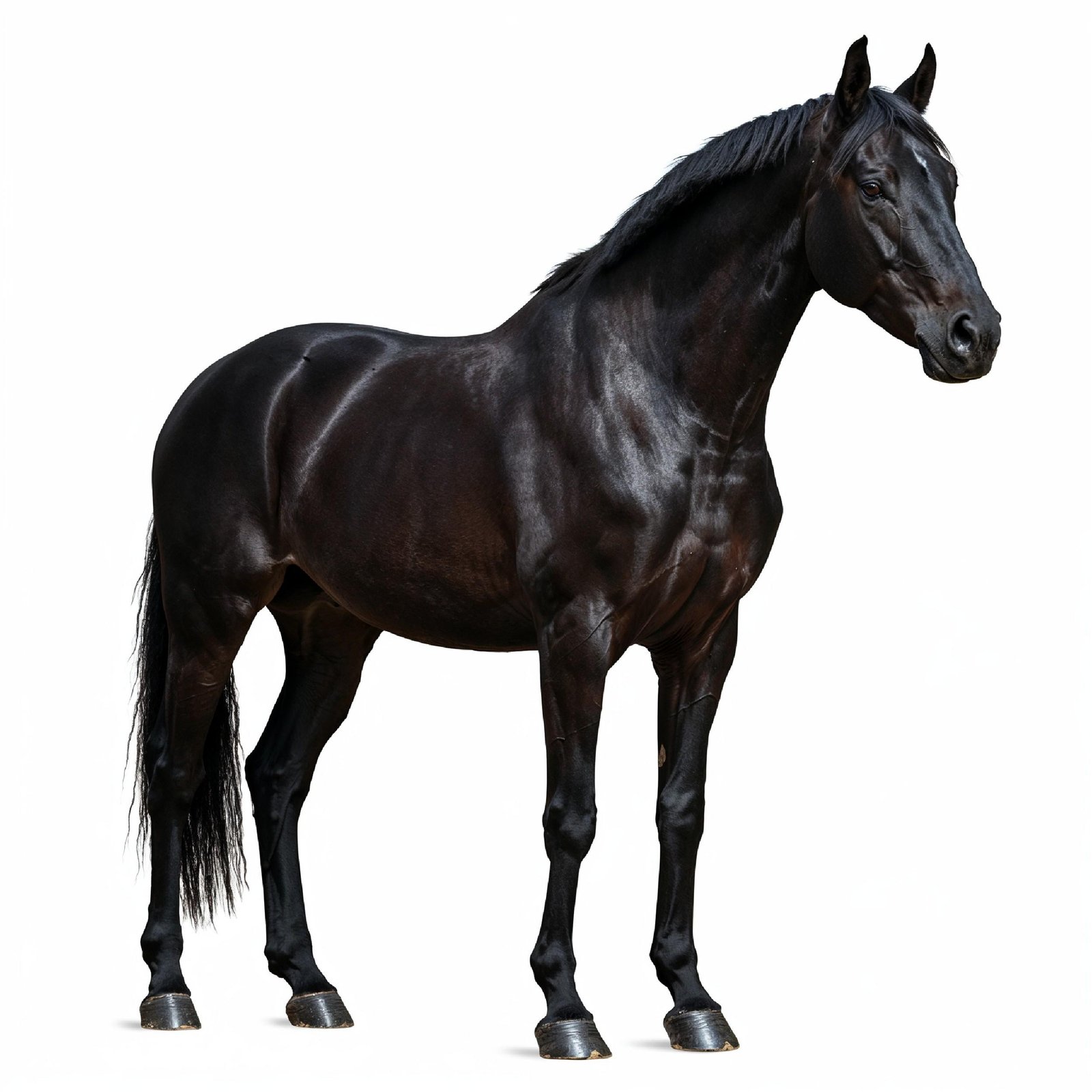 Horse Isolated on White Background Elegant Equine Studio Portrait