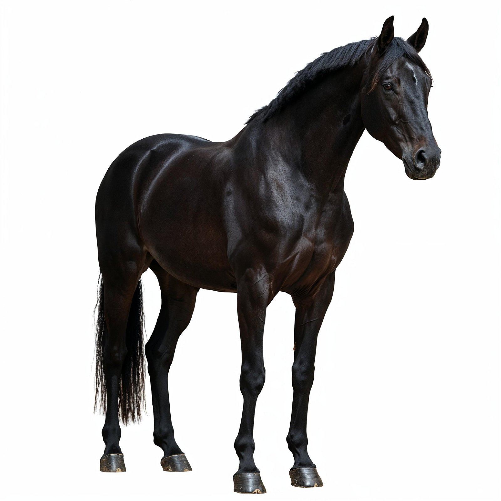 Horse Isolated on White Background Elegant Equine Studio Portrait