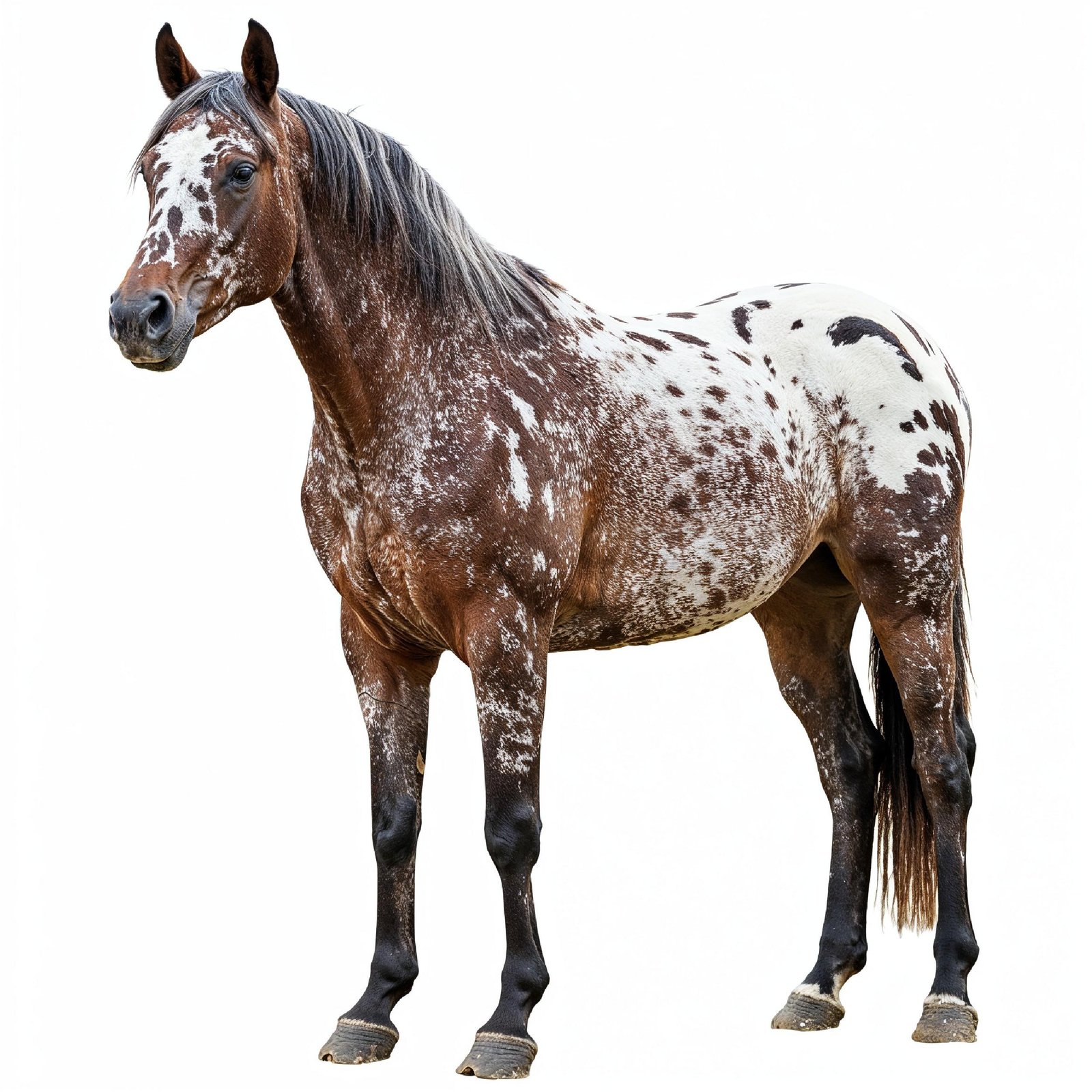 Horse Isolated on White Background Elegant Equine Studio Portrait