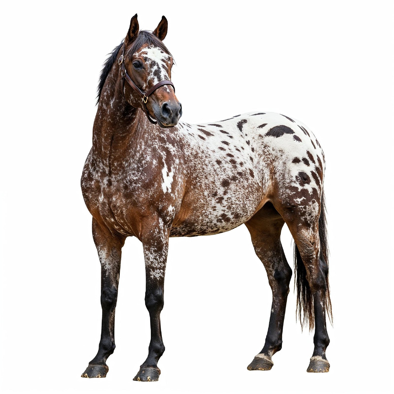 Horse Isolated on White Background Elegant Equine Studio Portrait