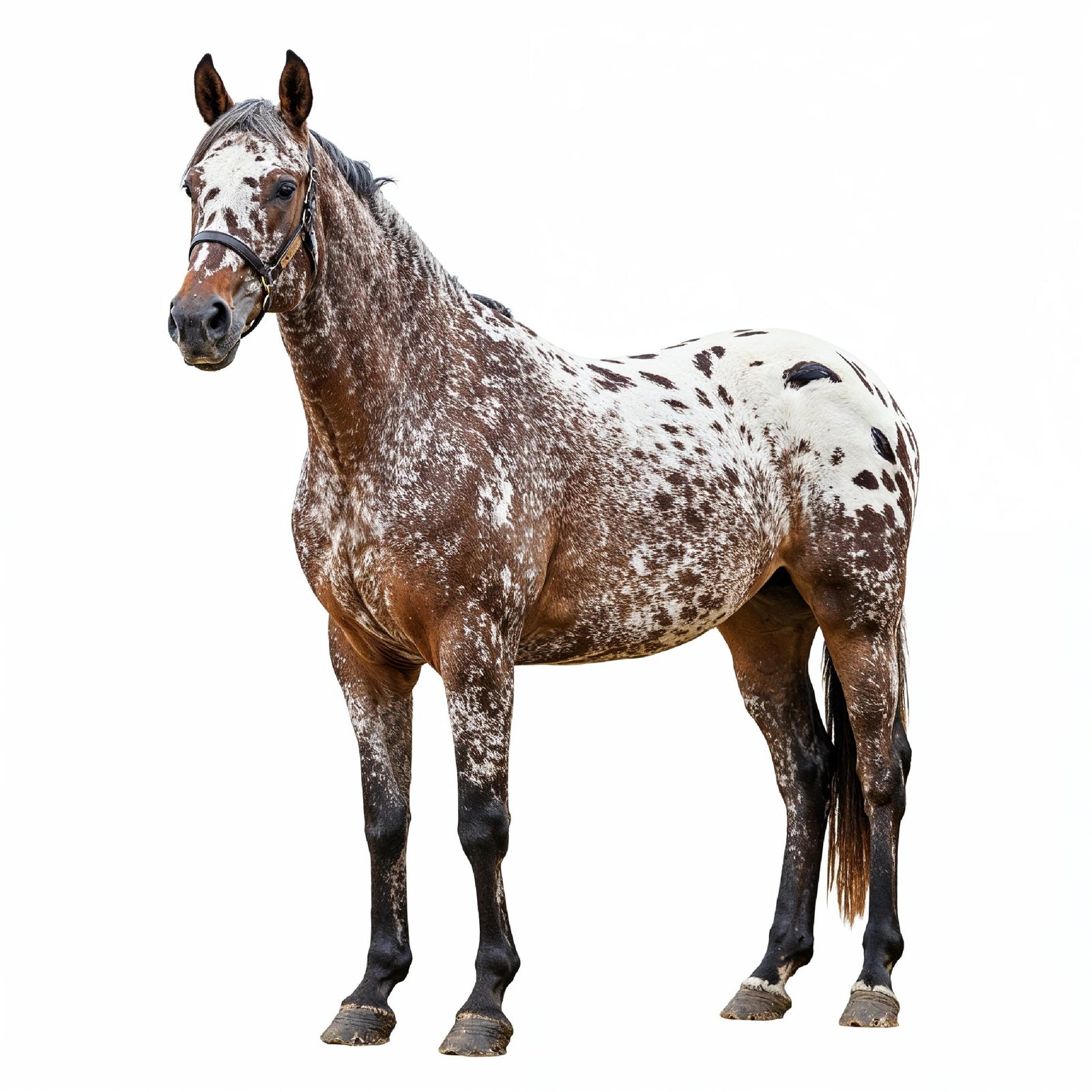 Horse Isolated on White Background Elegant Equine Studio Portrait