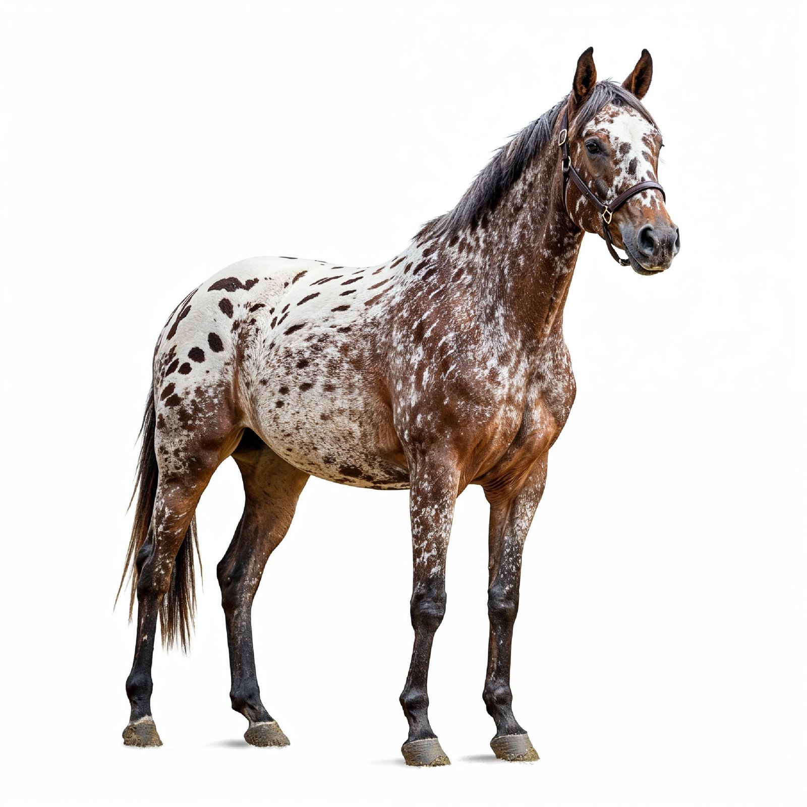 Horse Isolated on White Background Elegant Equine Studio Portrait