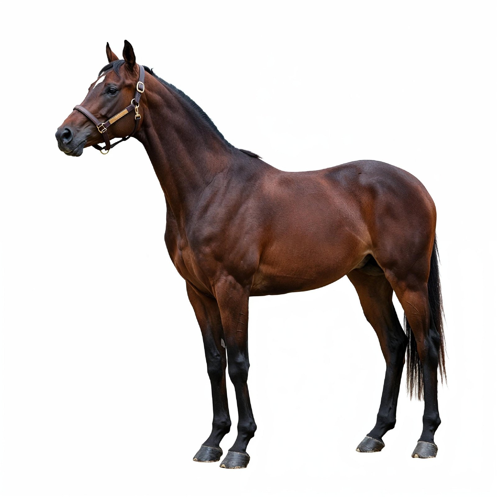 Horse Isolated on White Background Elegant Equine Studio Portrait