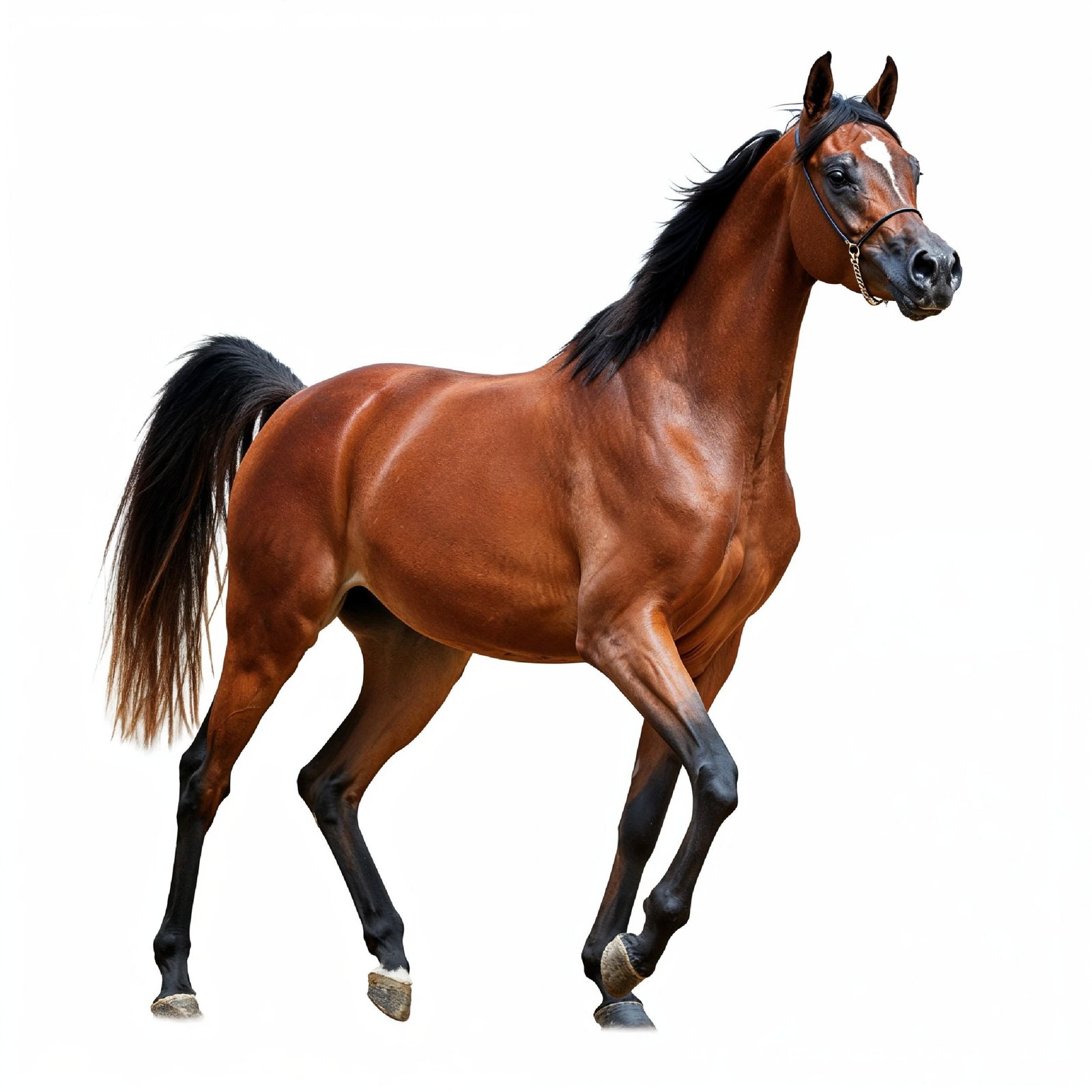 Horse Isolated on White Background Elegant Equine Studio Portrait